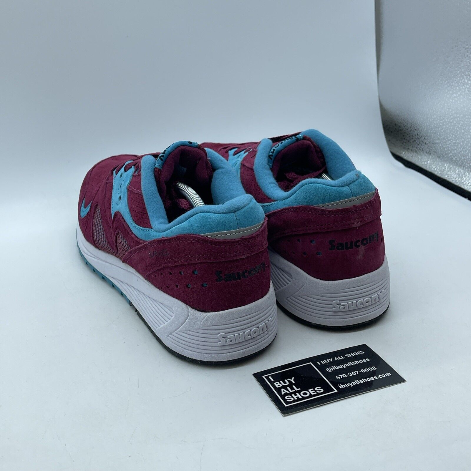 Size 13 - Saucony Grid 8000 Premium merlot Purple Blue Suede (S70223-3)