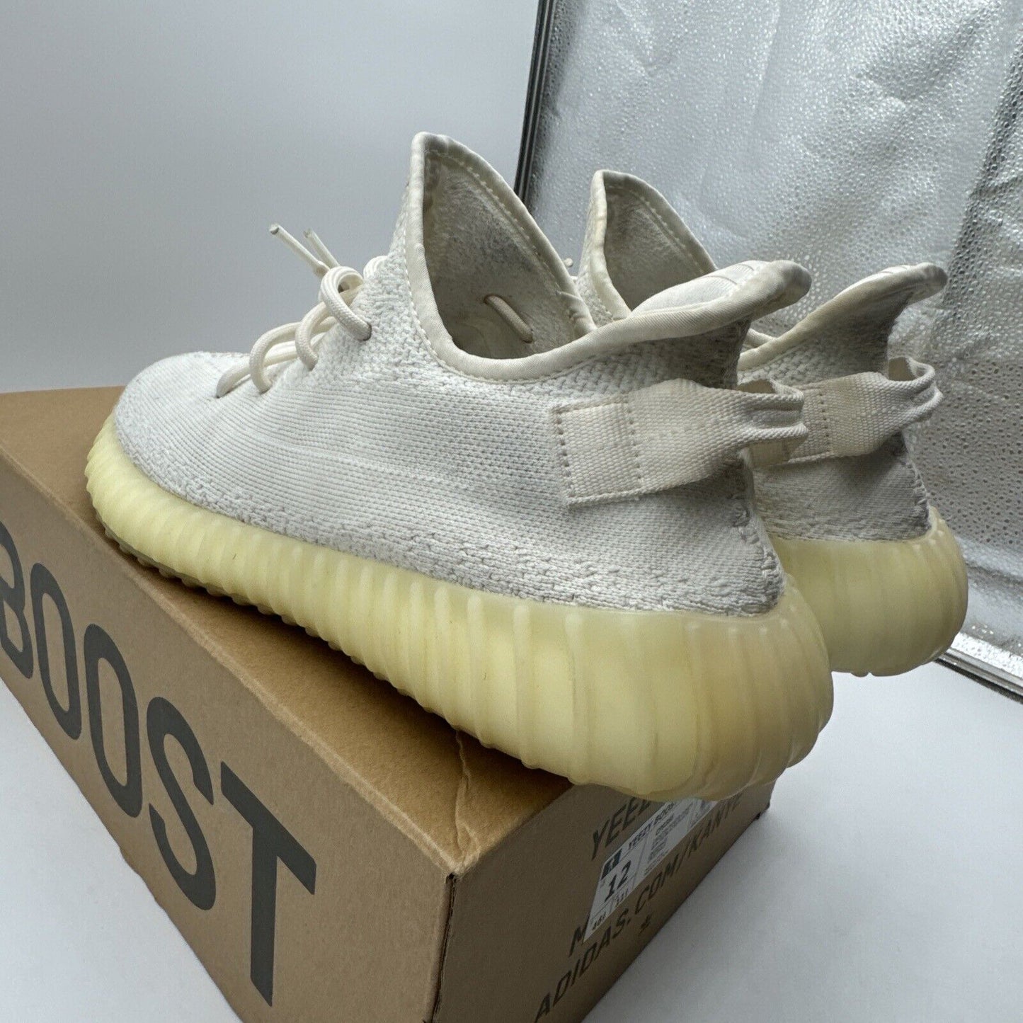 Size 12 - adidas Yeezy Boost 350 V2 Low Cream White / Triple White OG All Kanye
