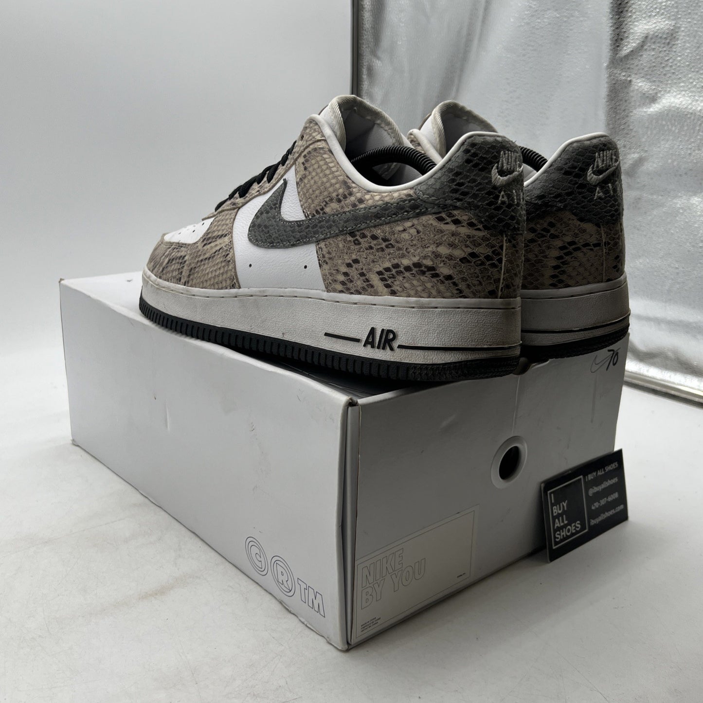 Size 11 - Nike Mens ID Air Force 1 (CT3761-991) Snakeskin
