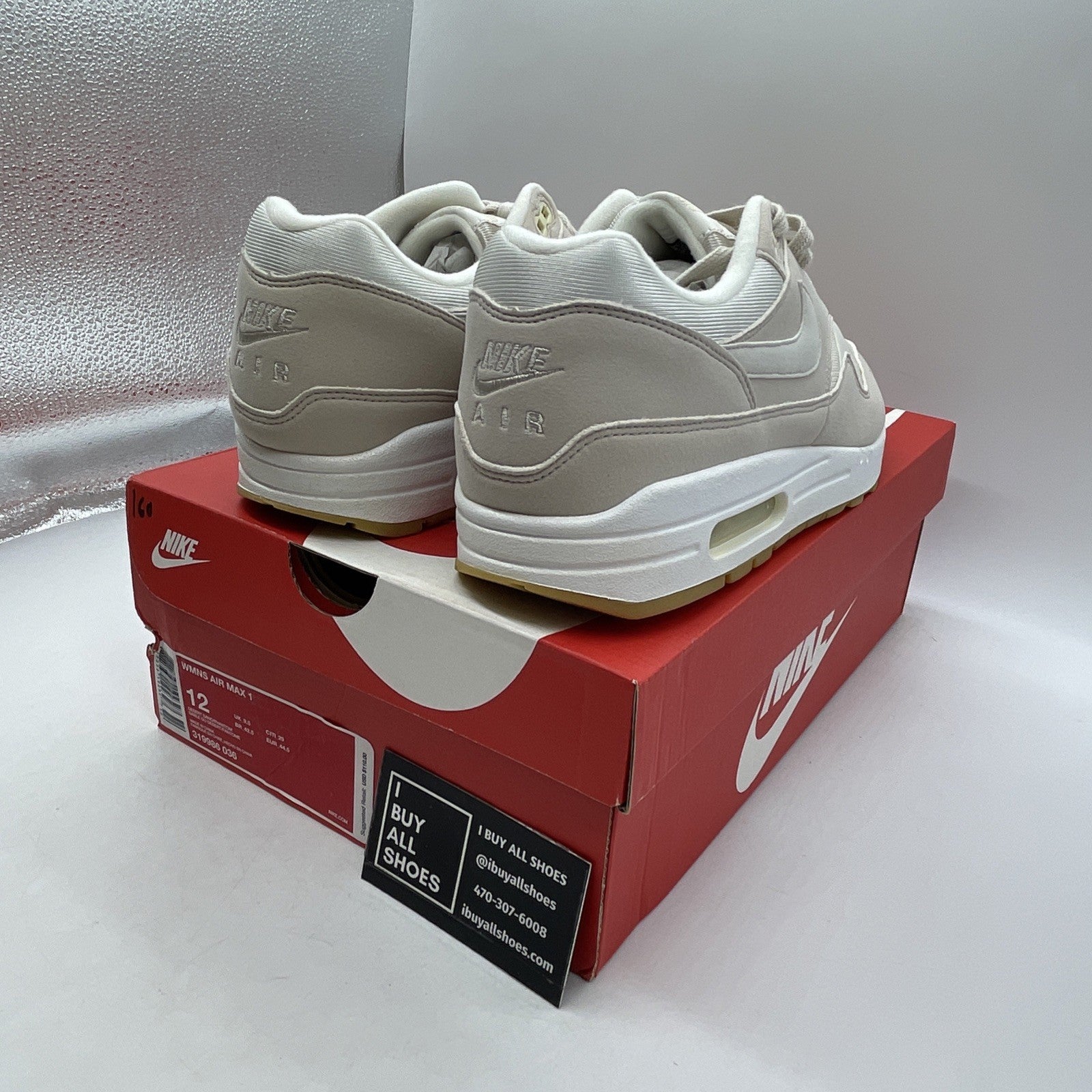 Size 12W - Nike Air Max 1 Desert Sand (319986-036)