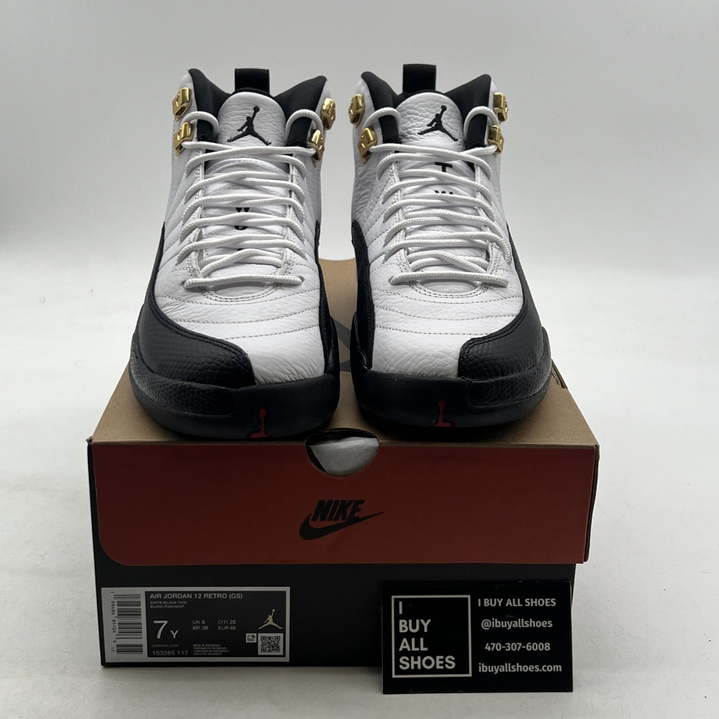 Size 7Y- Air Jordan 12 Retro 2025 Taxi (153265-117)