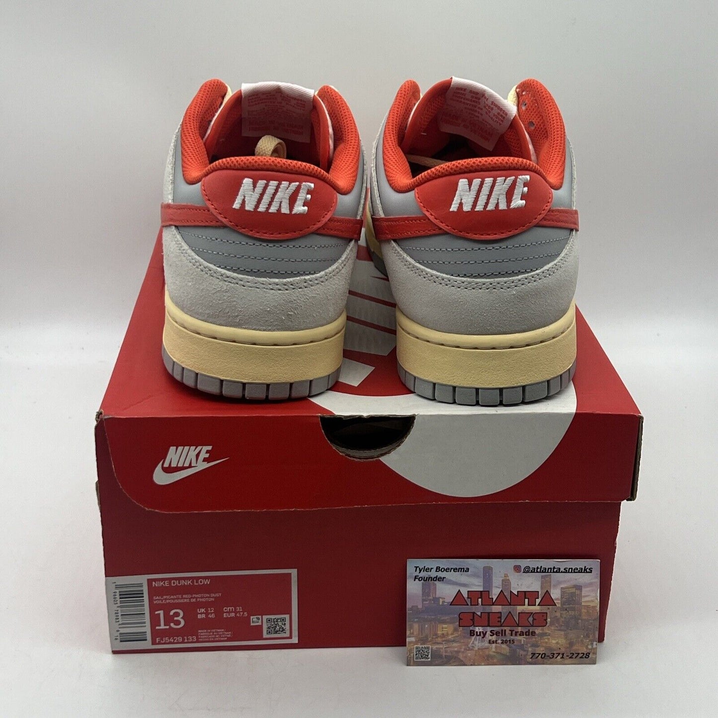 Size 13 - Nike Dunk Low Athletic Department - Picante Red Brand New Og All DS