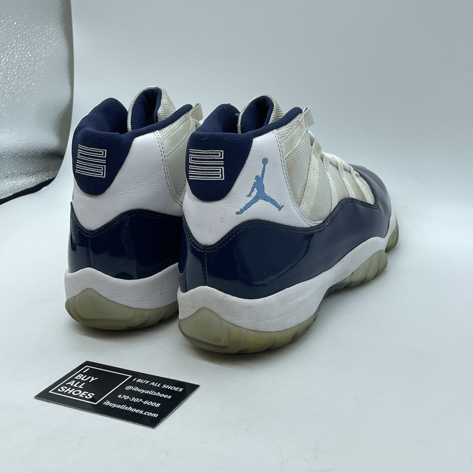 Size 9.5 - Jordan 11 Retro High Win Like '82 Blue White Leather (378037-123)