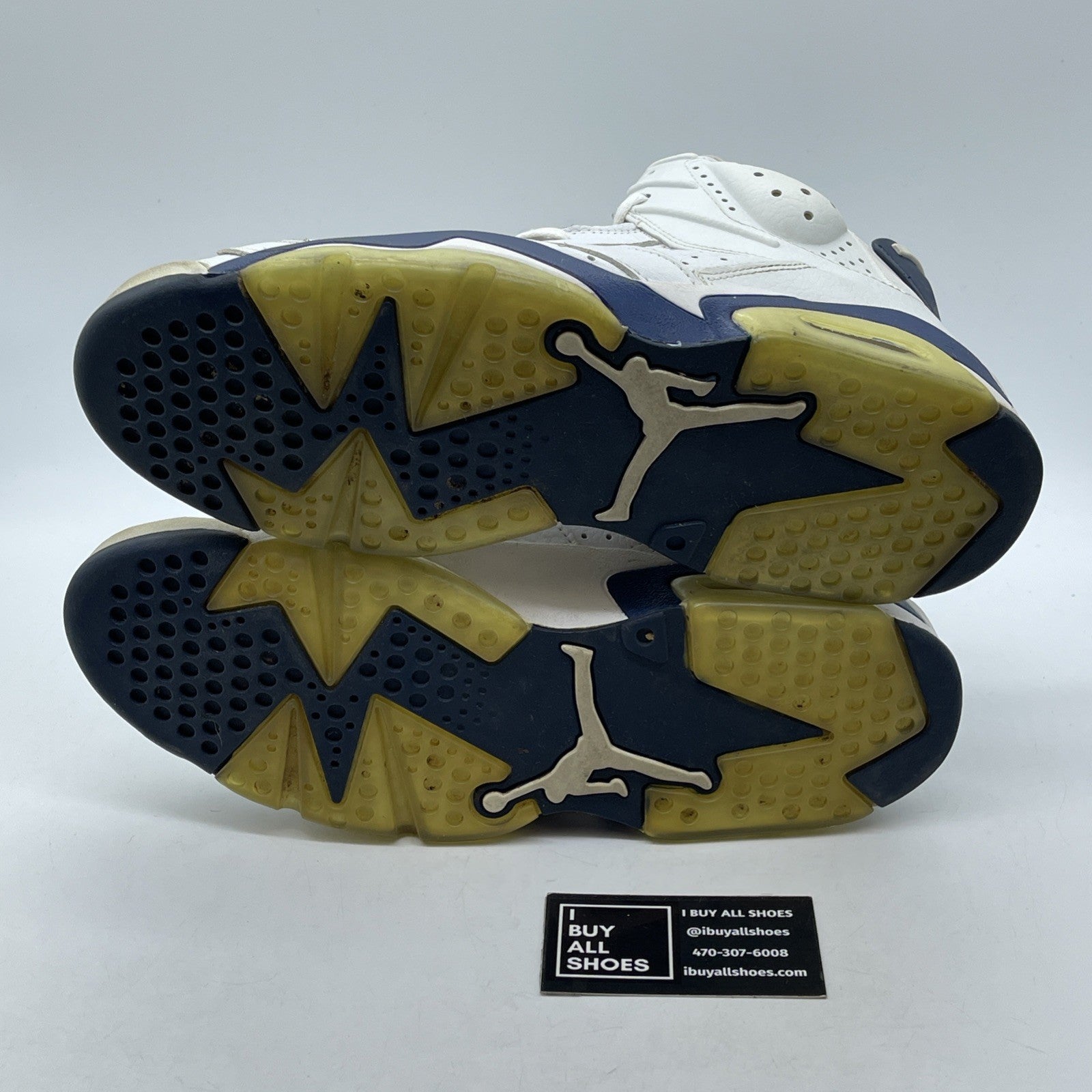 Size 10.5 - Air Jordan 6 Retro 2000 Midnight Navy White Leather (136038-141)