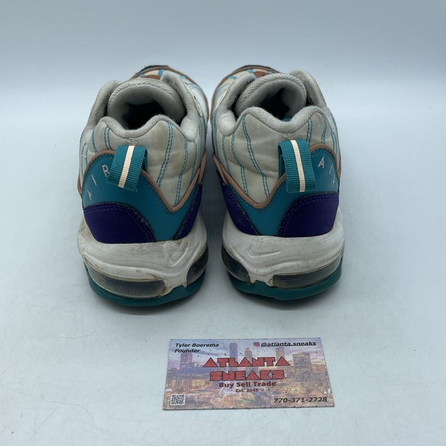 Size 9 - Nike Air Max 98 Spirit Teal Blue Purple Suede Leather (640744-500)