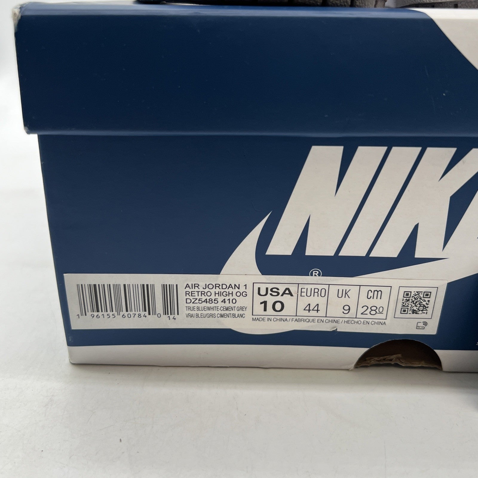 Size 10 - Air Jordan 1 Retro OG High True Blue (DZ5485-410)