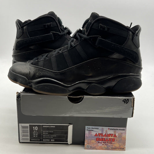 Size 10 - Jordan 6 Rings Black - (322992-003)