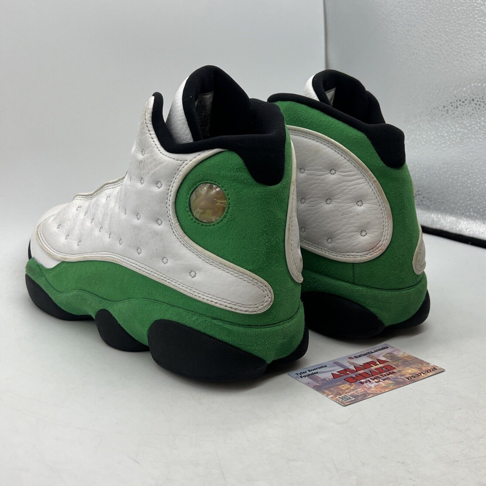 Size 13 - Jordan 13 Retro Lucky Green 2020 White Green Suede - (DB6537-113)