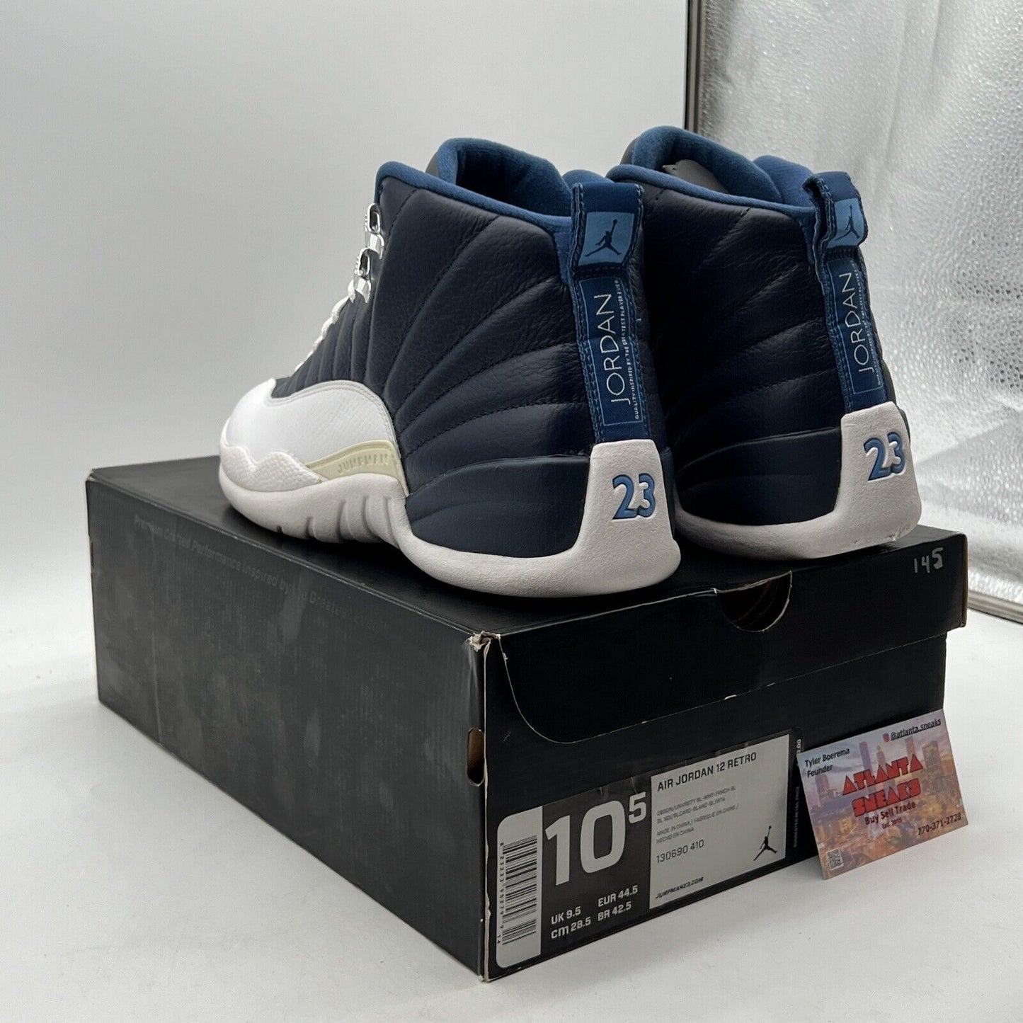 Size 10.5 - Air Jordan 12 Retro 2012 Obsidian (130690-410)