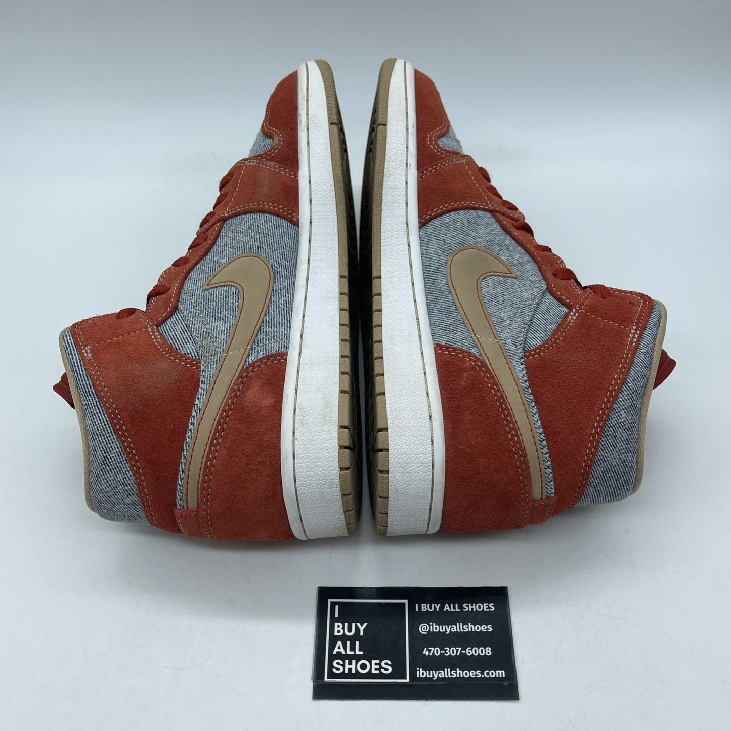 Size 8.5 - Air Jordan 1 Mid Denim Red Blue Brown Suede (DM4352-600)