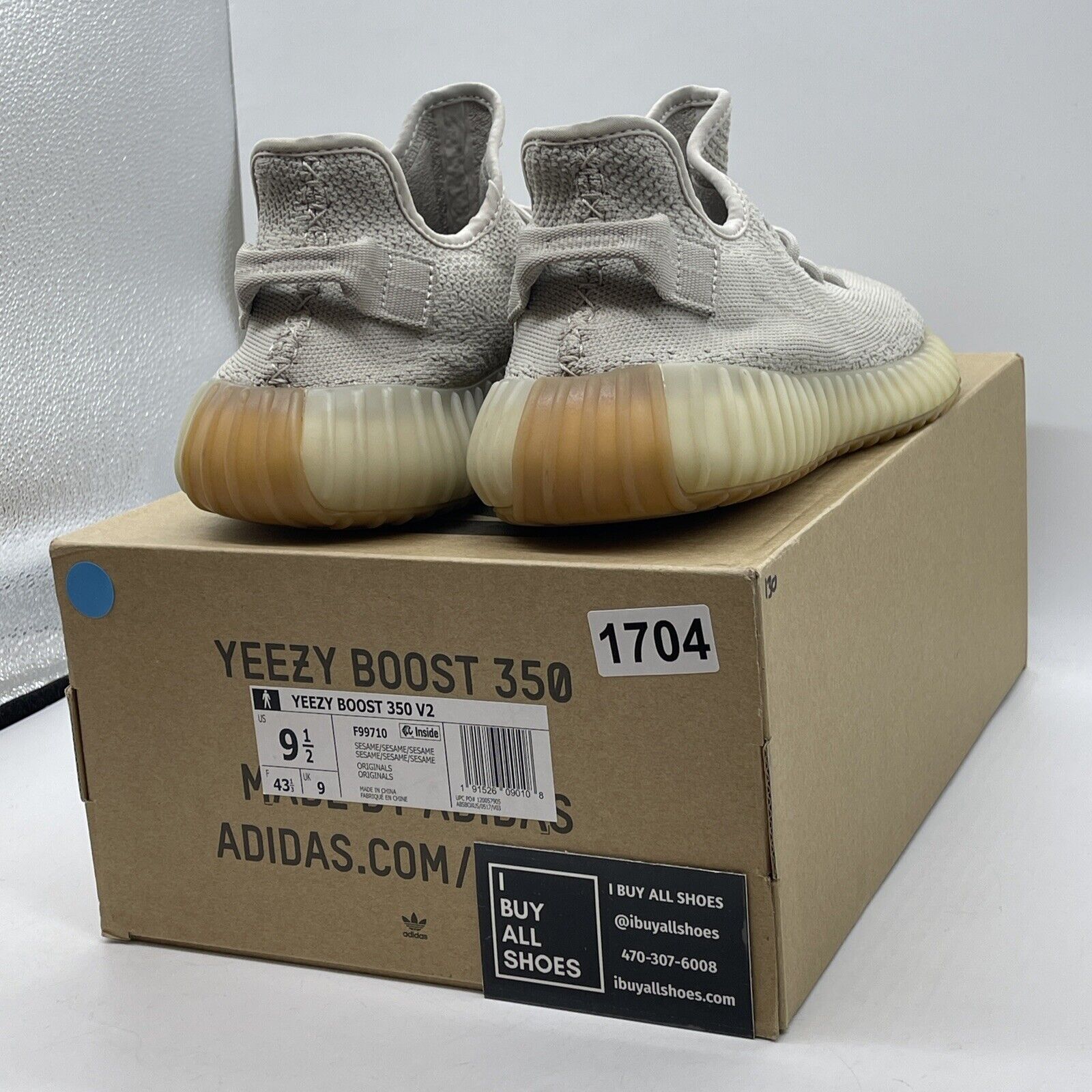 Size 9.5 - adidas Yeezy Boost 350 V2 Low Sesame Brown Tan Suede (F99710)