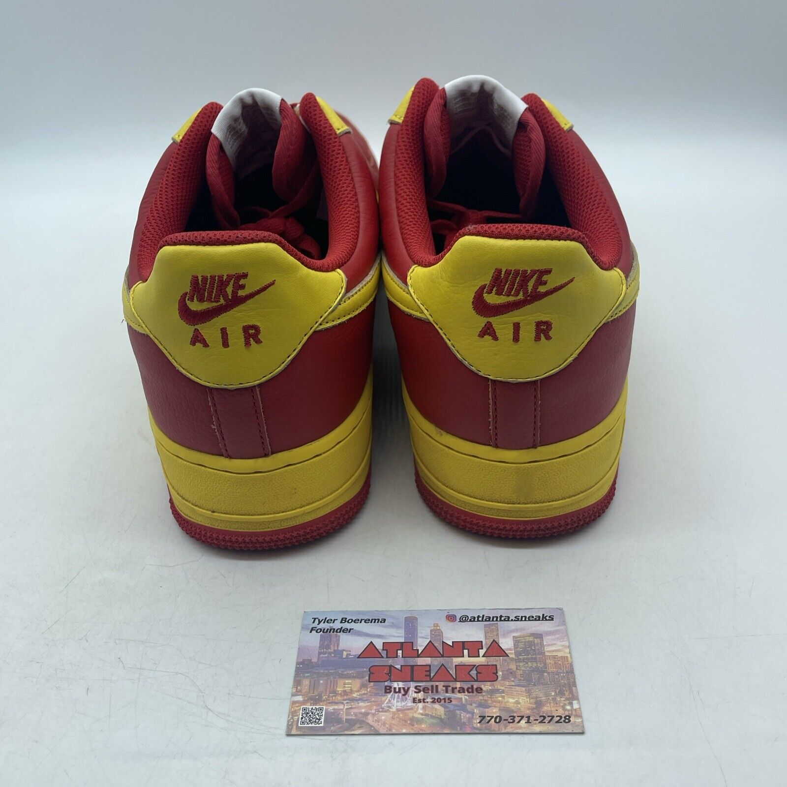 Size 13 - Air Force 1 Red Yellow Leather Nike ID By You (DV3892-900)