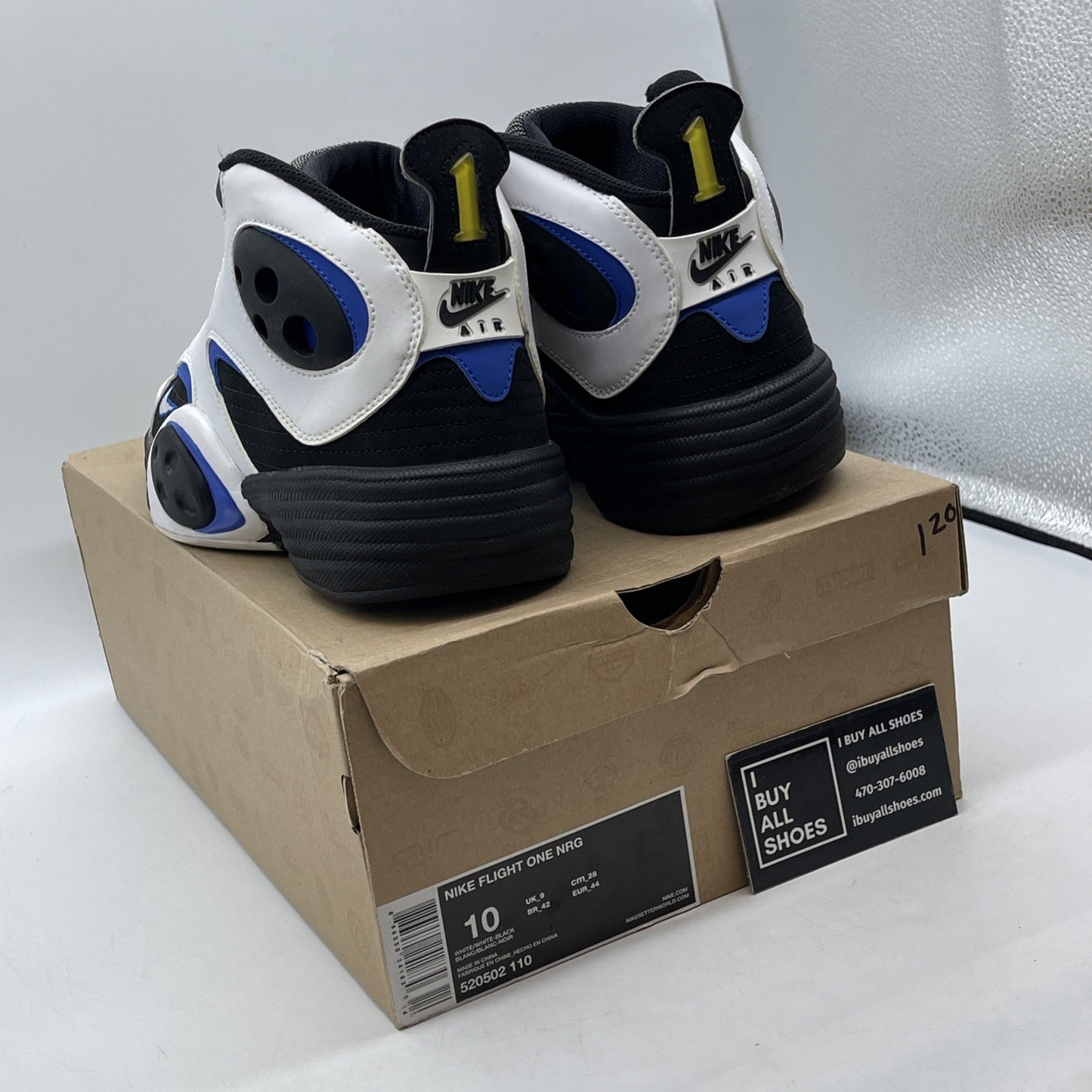 Size 10 - Nike Air Flight One NRG Orlando Magic Suede Leather (520502-110)