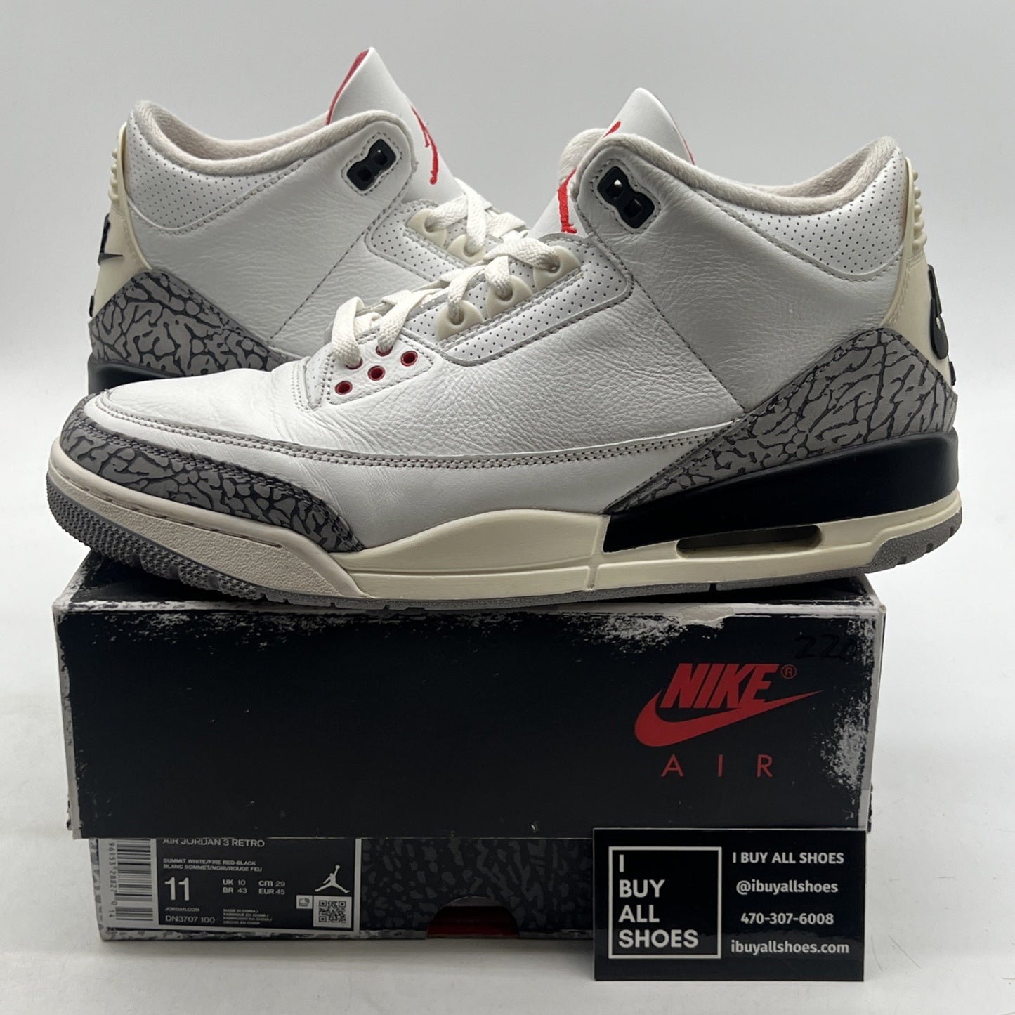 Size 11 - Air Jordan 3 Retro Mid White Cement Reimagined (DN3707-100)