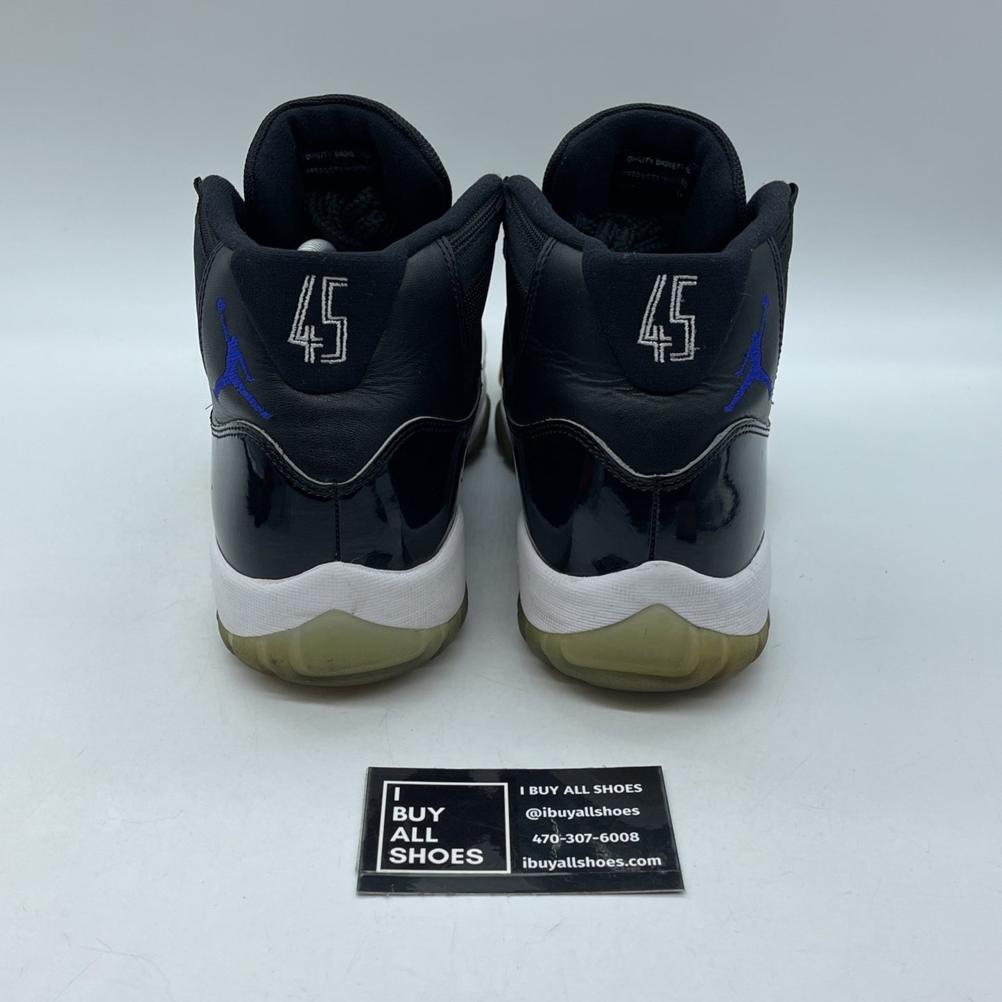 Size 9.5 - Jordan 11 Retro High Space Jam Black Suede Leather (378037-003)