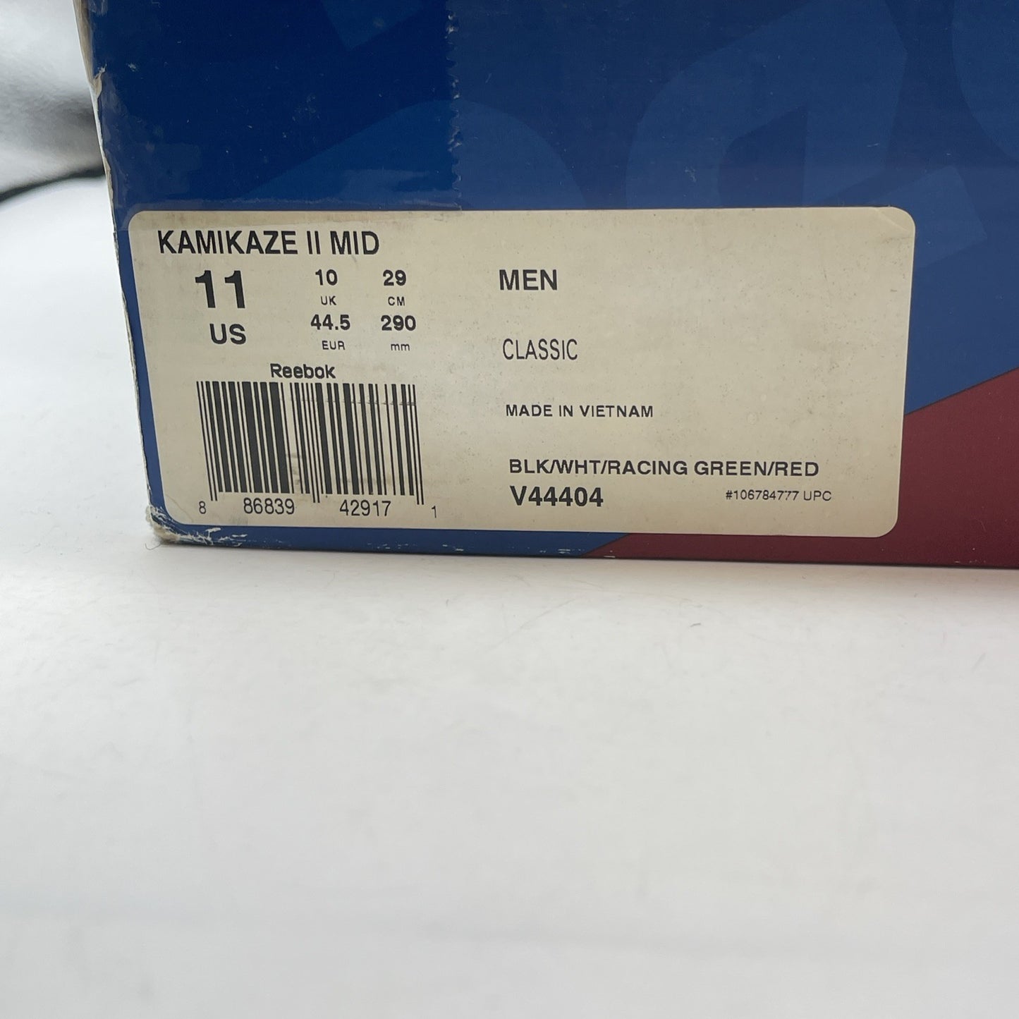 Size 11 - Reebok Kamikaze 2 Mid Reserve Collection Suede Leather (V44404)