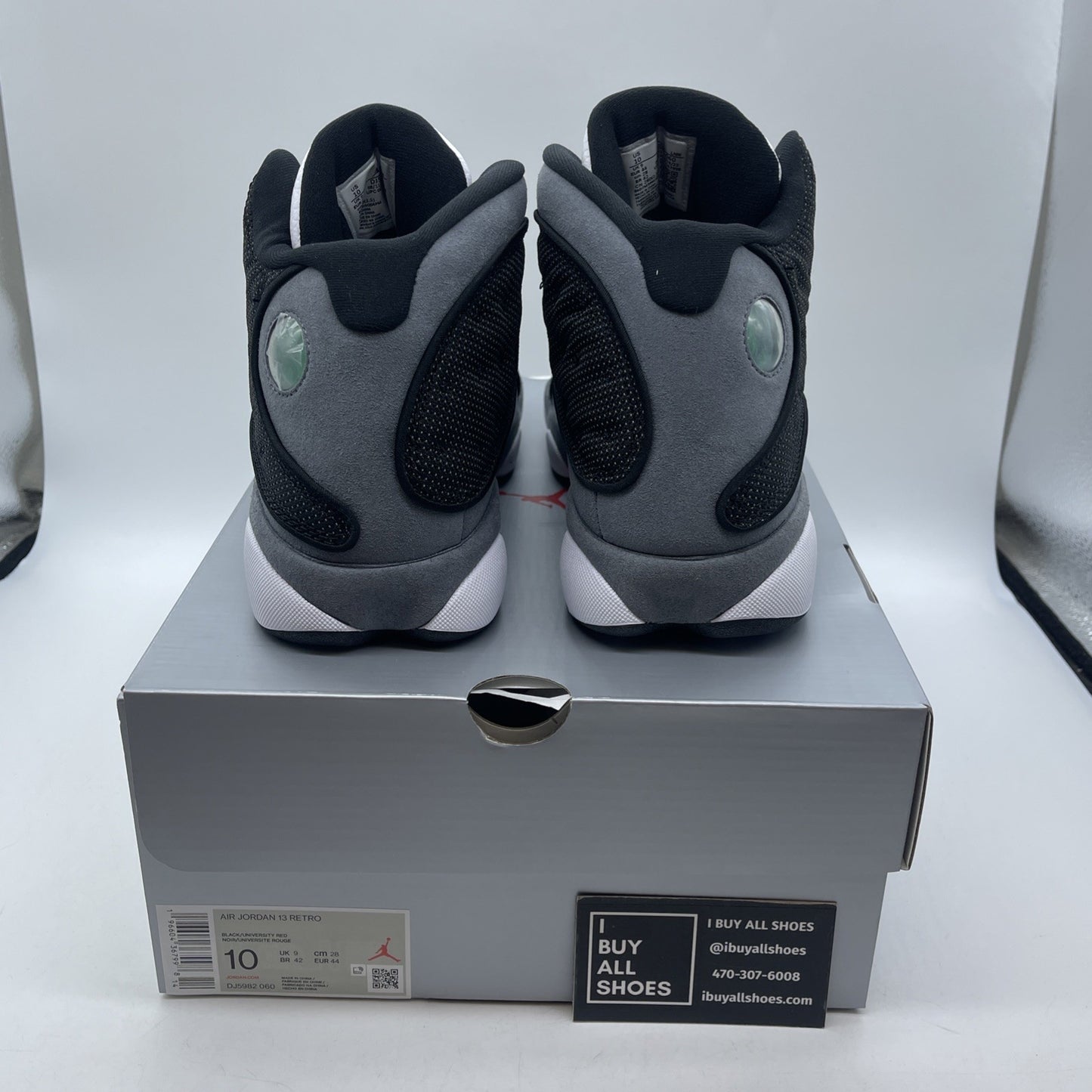 Size 10 - Air Jordan 13 Retro Black Flint Grey Suede Leather (DJ5982-060)