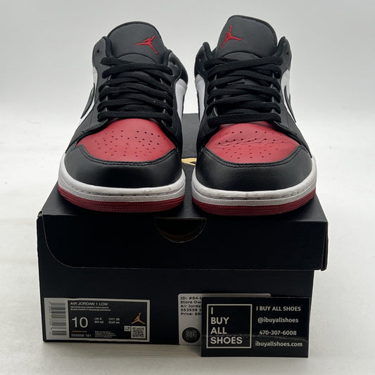 Size 10 - Air Jordan 1 Low Bred Toe 2.0 (553558-161)
