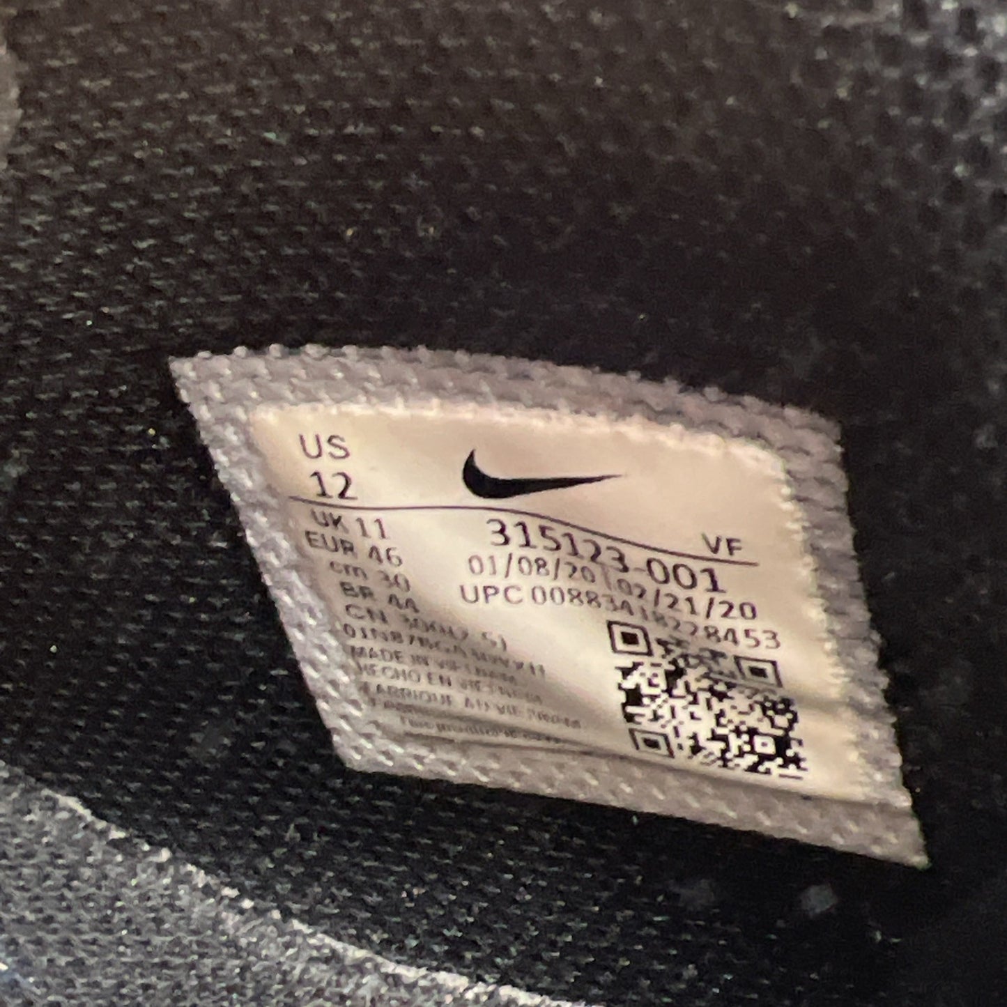 Size 12 - Nike Air Force 1 '07 Mid Triple Black (315123-001)