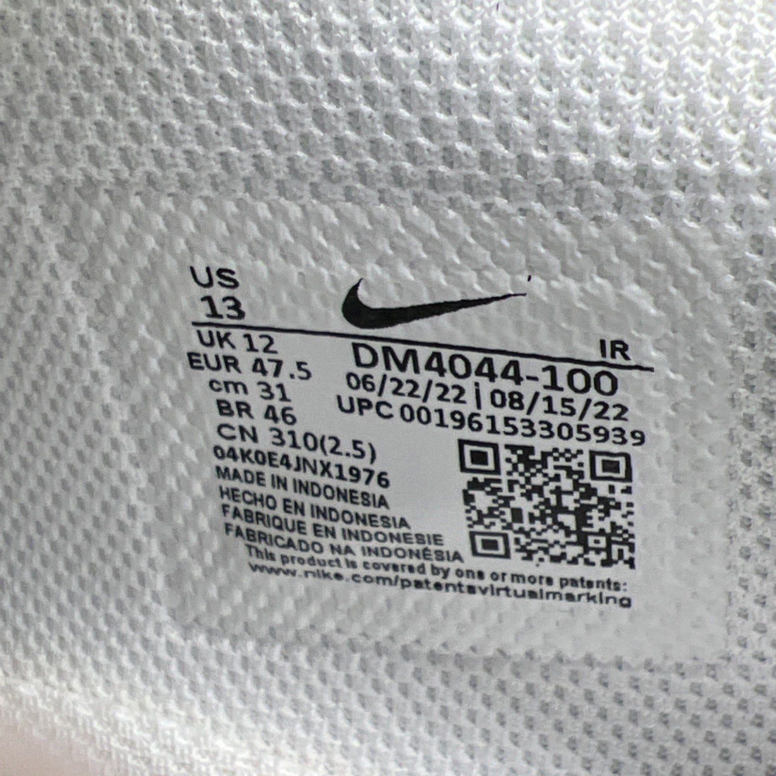 Size 13 - Nike Cortez White Black Blue (DM4044-100)