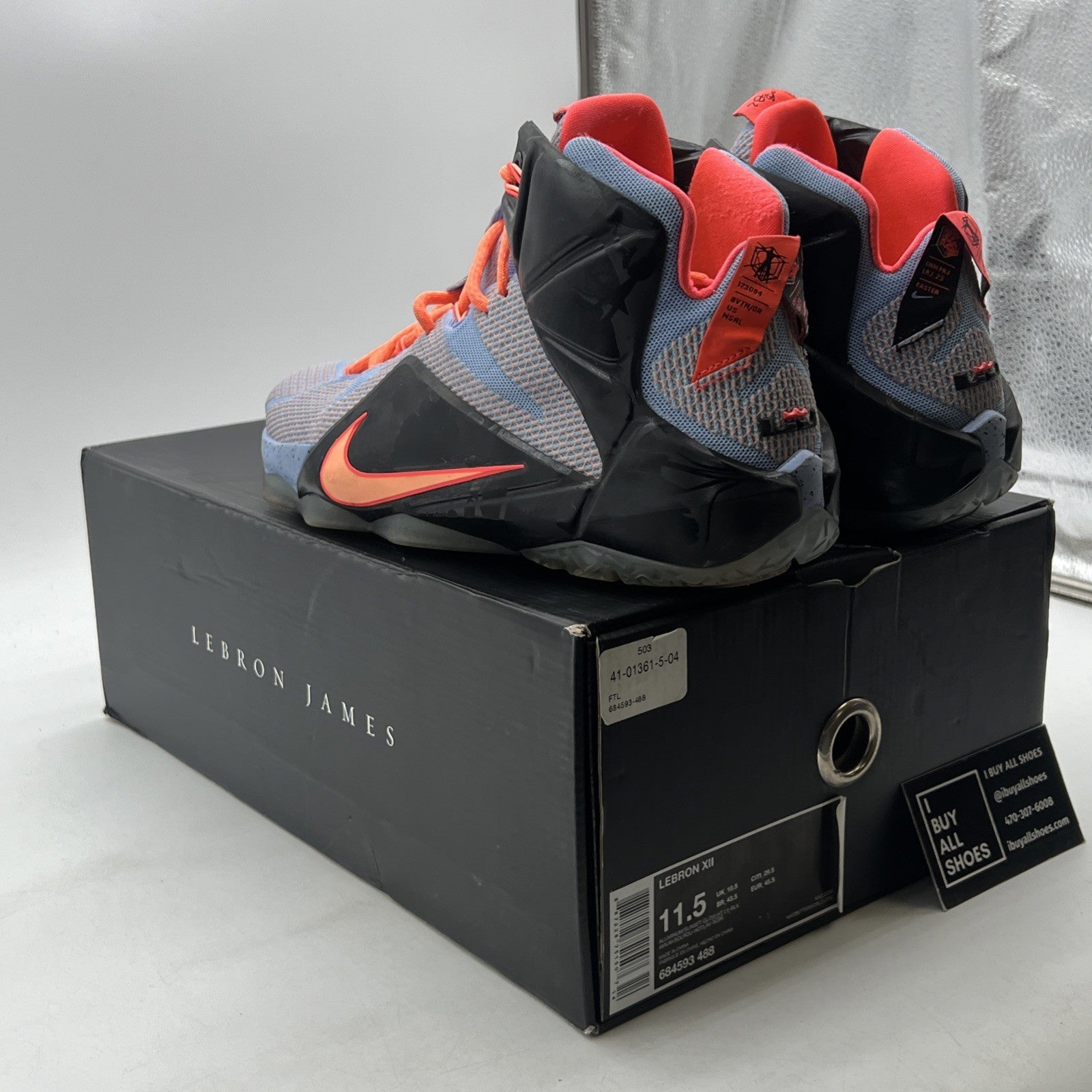 Size 11.5 - Nike LeBron 12 Easter (684593-488)