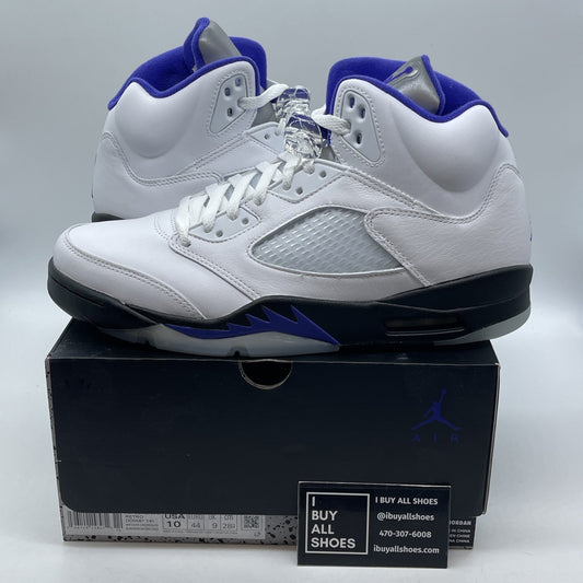 Size 10 - Jordan 5 Concord White Purple Black Leather (DD0587-141)
