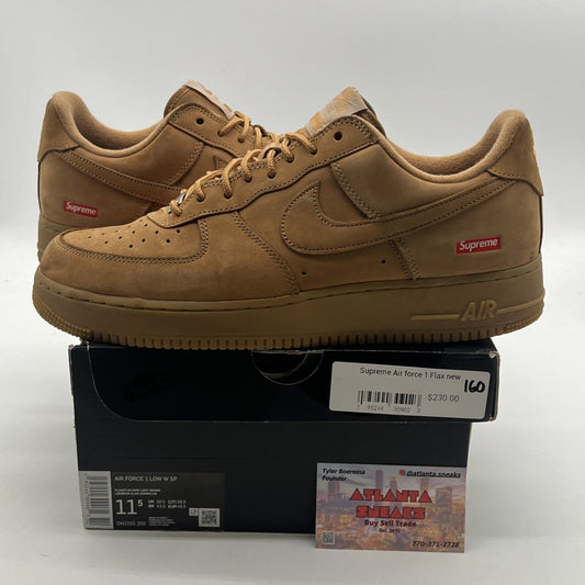 Size 11.5 - Nike Air Force 1 Low SP x Supreme Wheat 2021 - (DN1555-200)