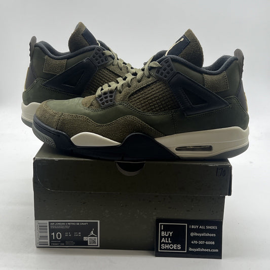 Size 10 - Air Jordan 4 SE Retro Low Craft - Olive (FB9927-200)