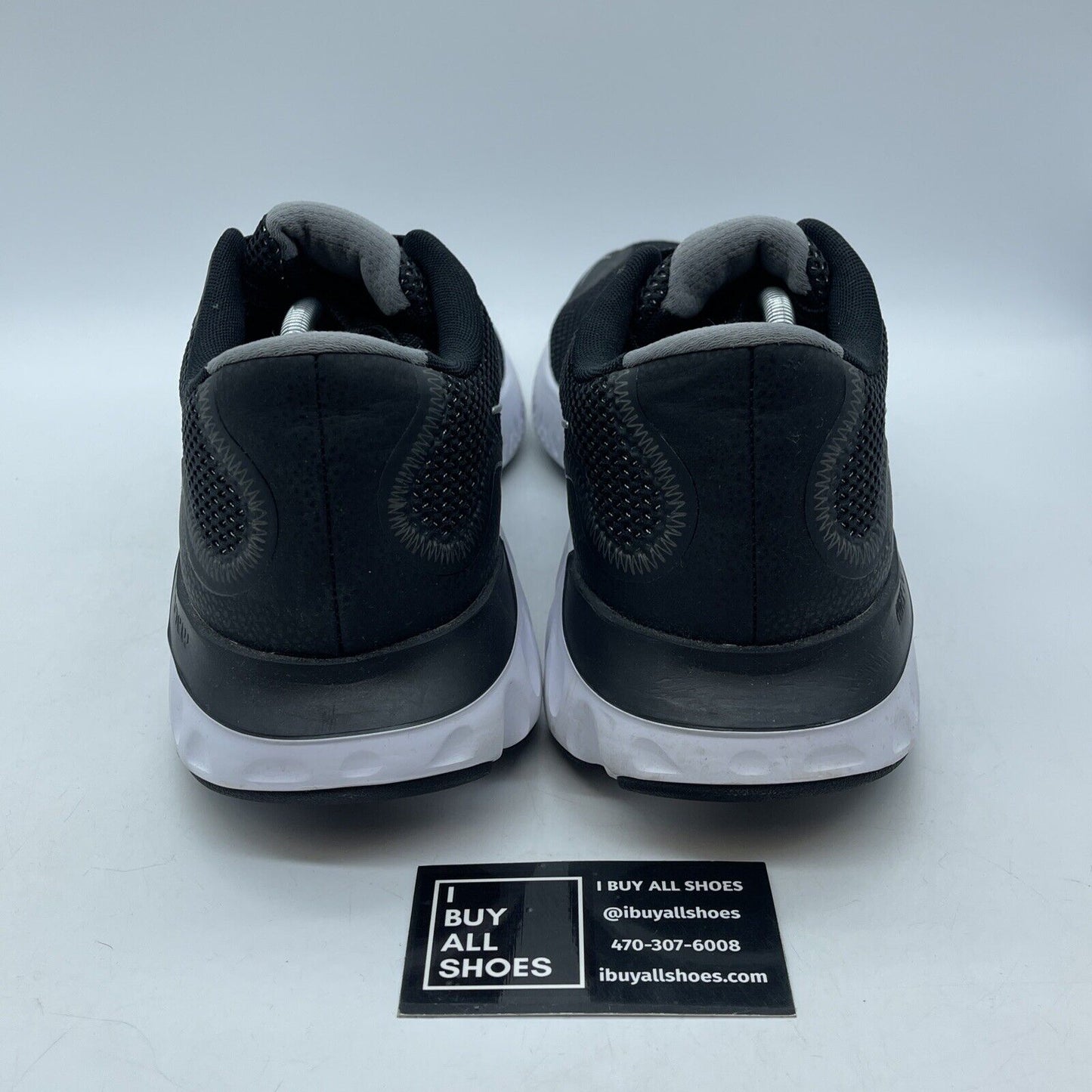 Size 12 - Nike Renew Run 4E Wide Black White Grey Suede Leather (CW7437-002)