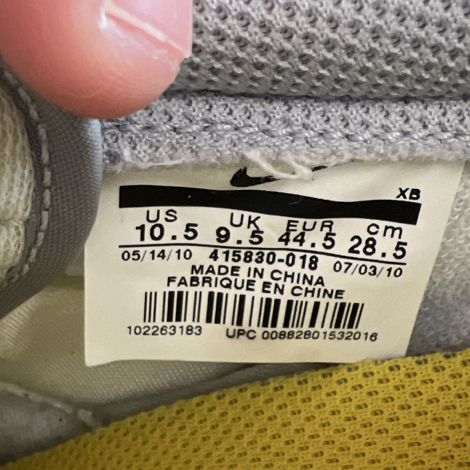 Size 10.5 - Nike Zoom Bruin Laf Grey/White 2010 (415830-018)