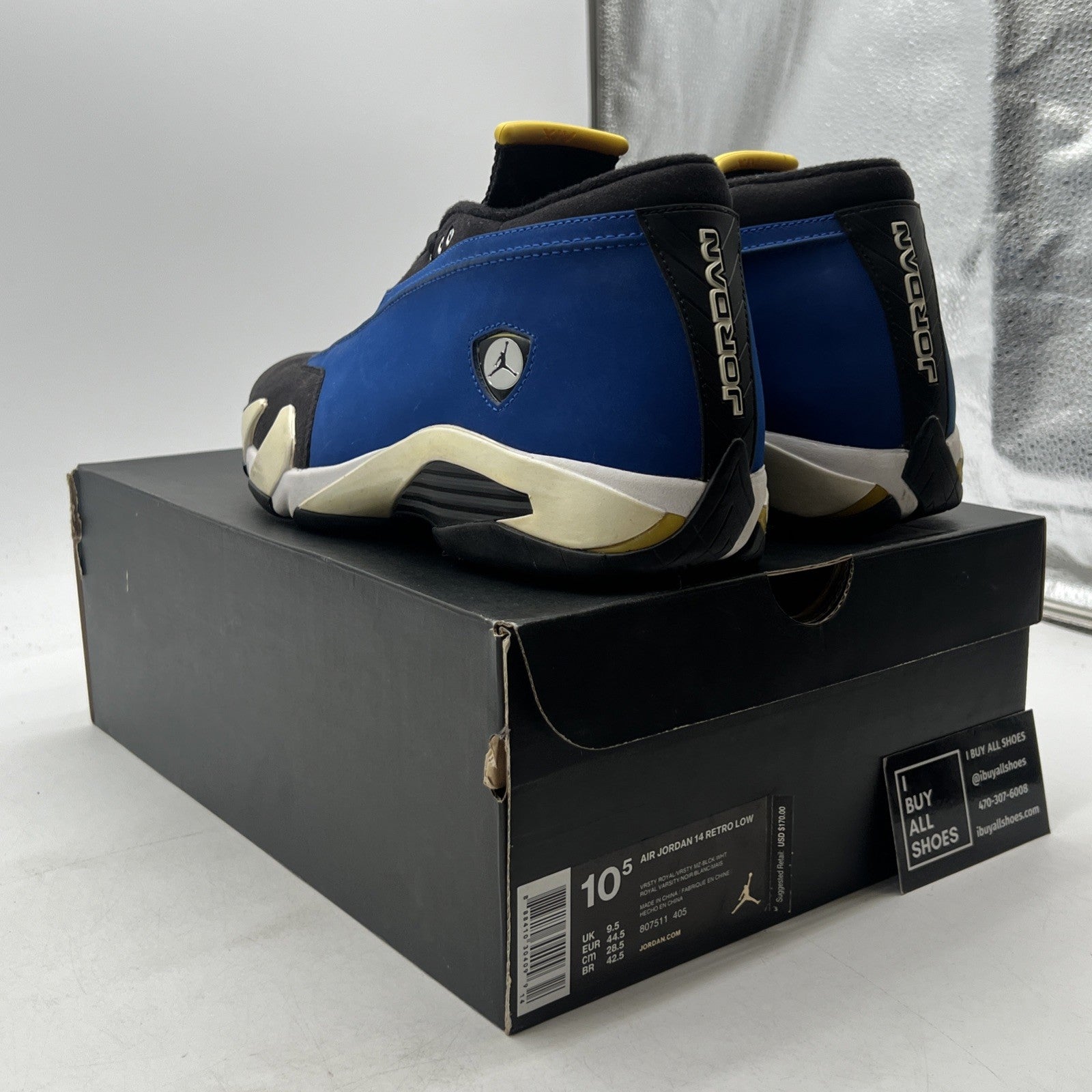 Size 10.5 - Air Jordan 14 Retro 2015 Low Laney (807511-405)