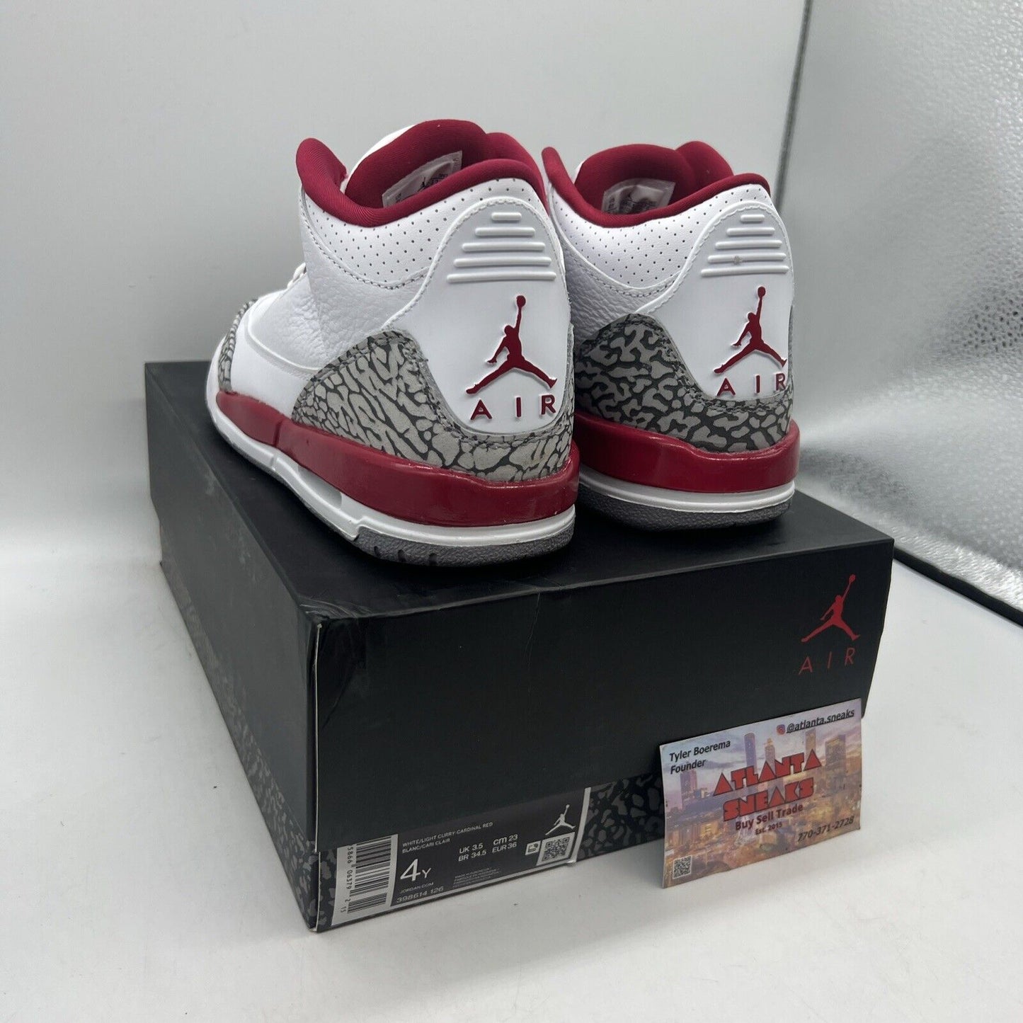 Size 4Y - Jordan 3 Retro Mid Cardinal Red Brand New Og All