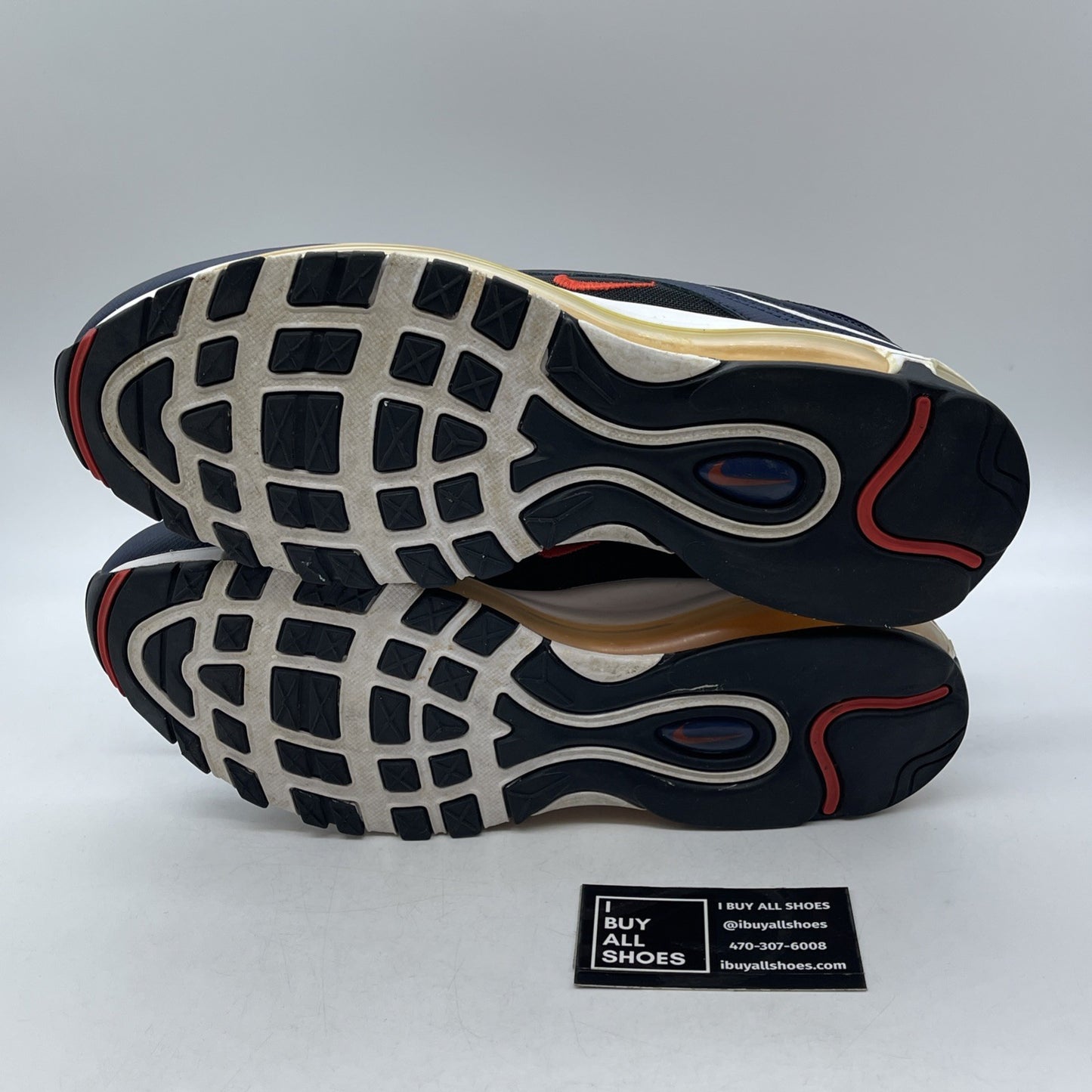 Size 11 - Nike Air Max 97 Midnight Navy Blue White Leather (921826-403)