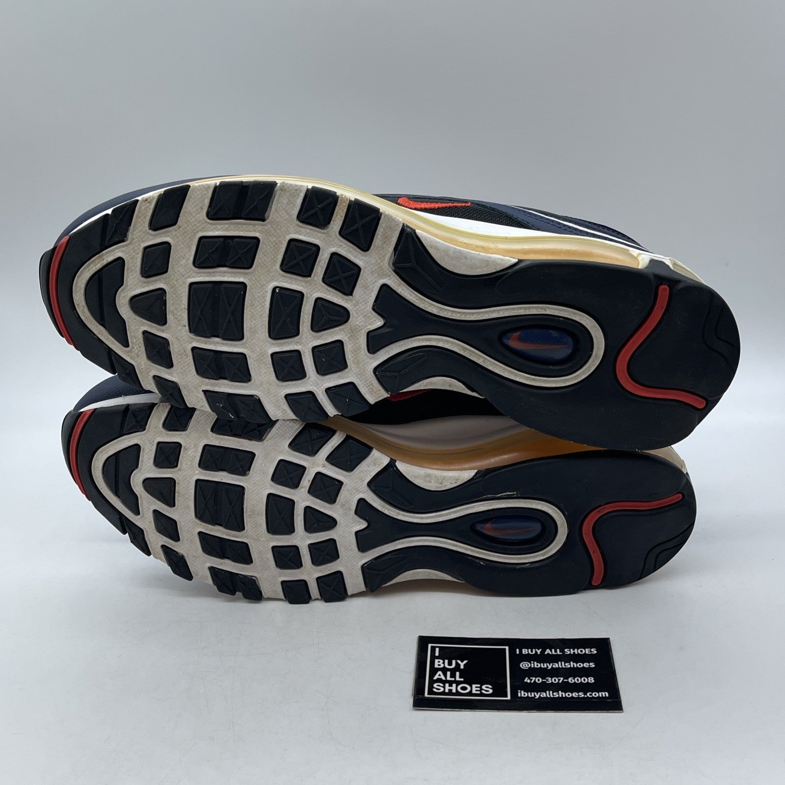 Size 11 - Nike Air Max 97 Midnight Navy Blue White Leather (921826-403)