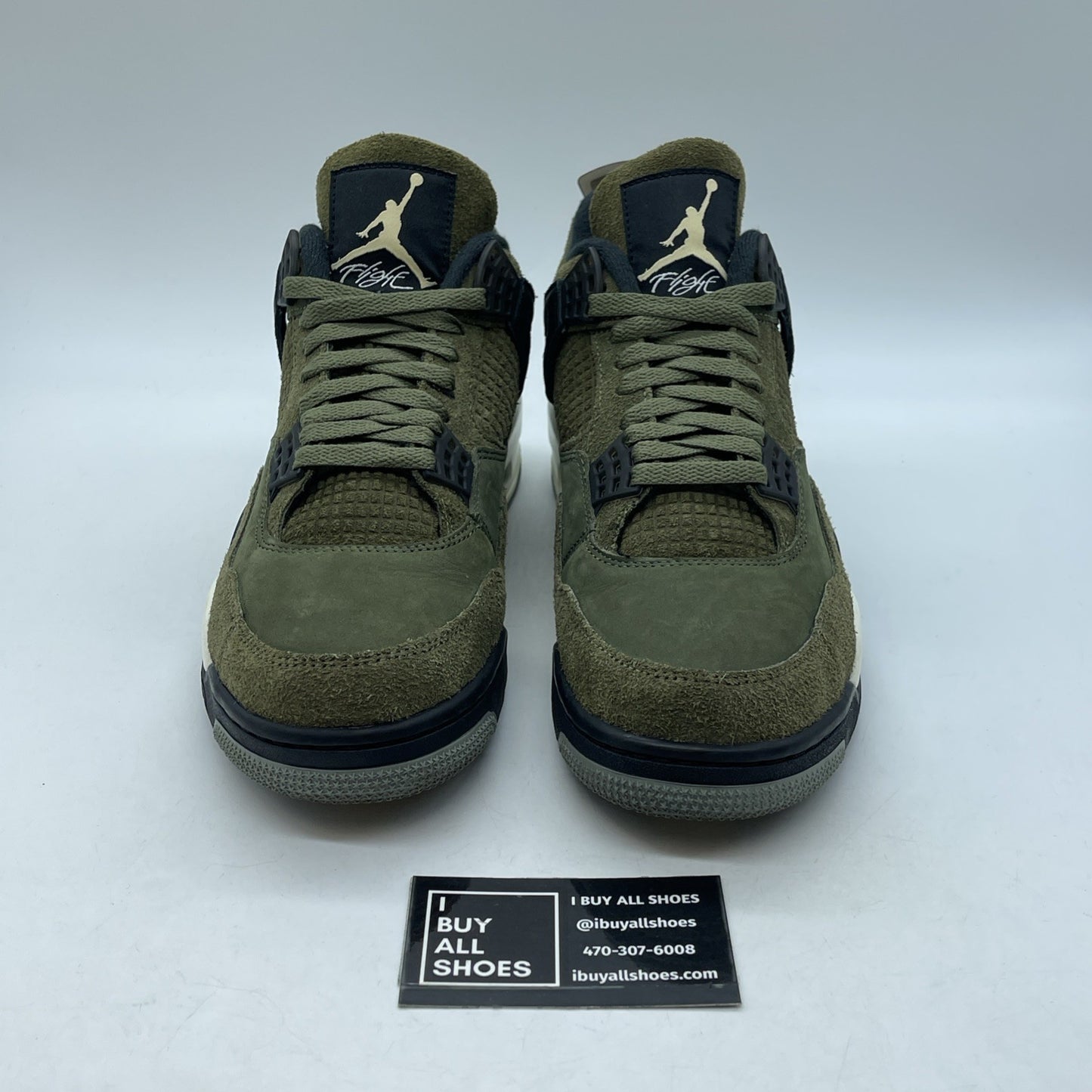 Size 9.5 - Jordan 4 SE Retro Low Craft - Olive Black Suede Leather (FB9927-200)
