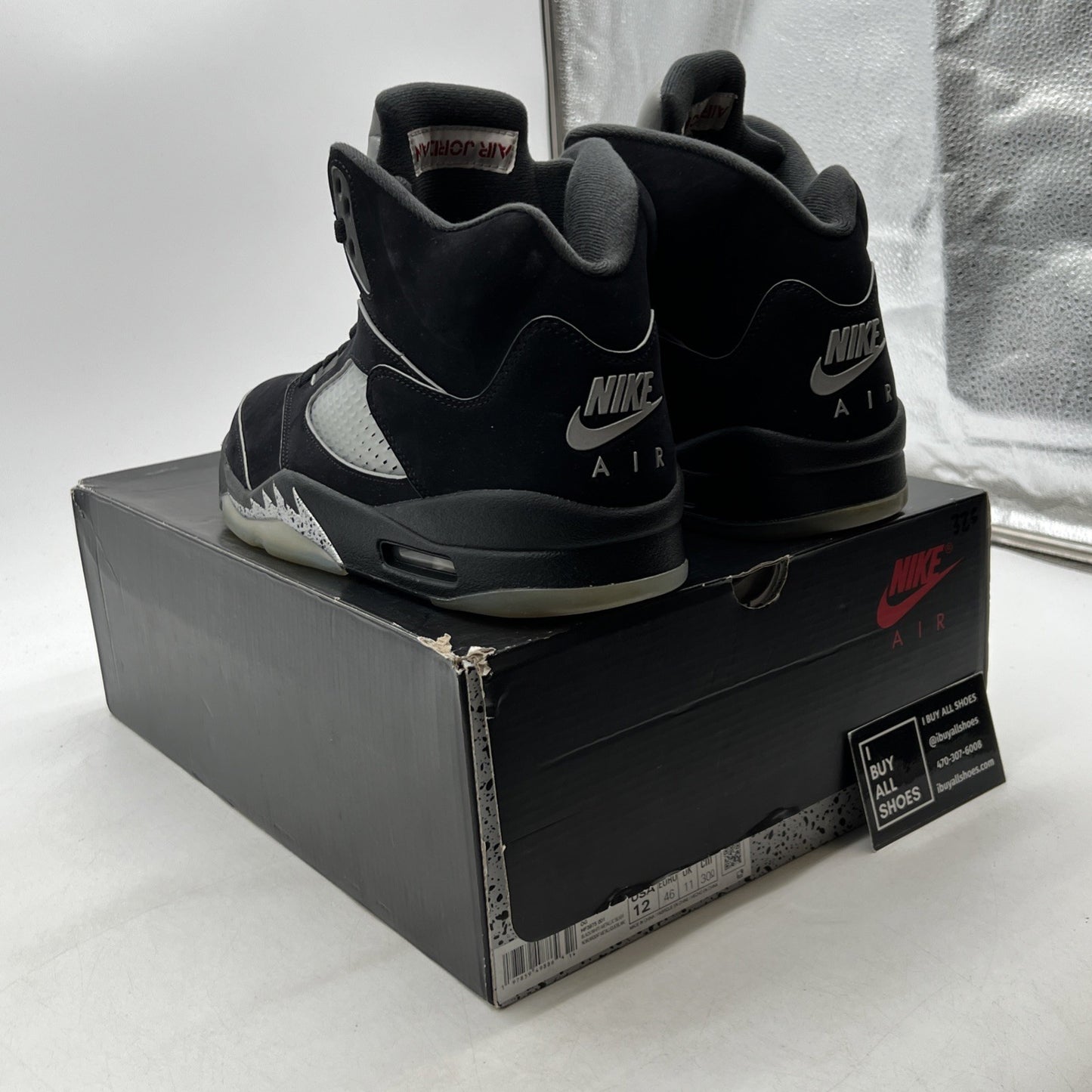Size 12 - Air Jordan 5 Retro OG Black Metallic Reimagined (HF3975-001)