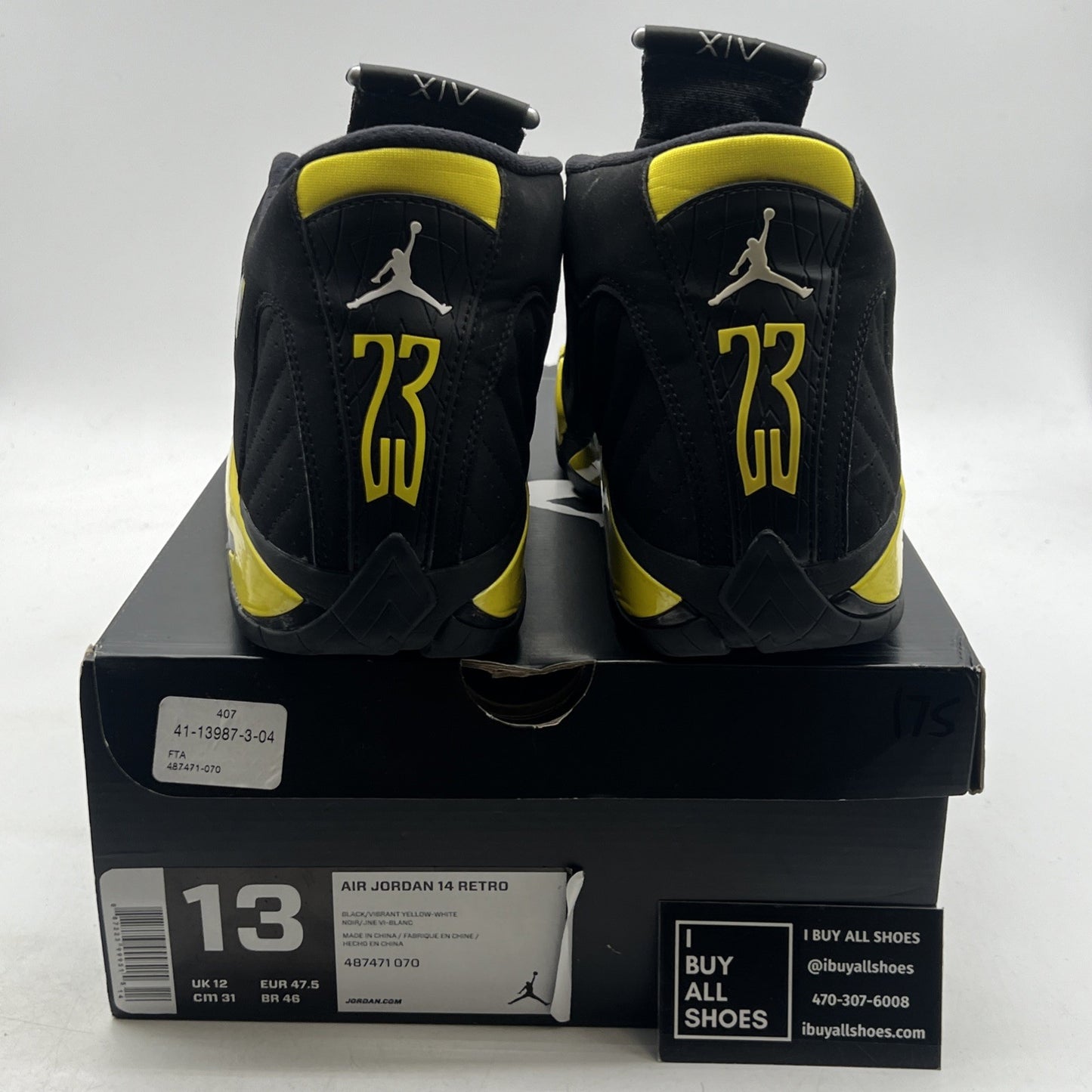 Size 13 - Air Jordan 14 Retro Thunder (487471-070)