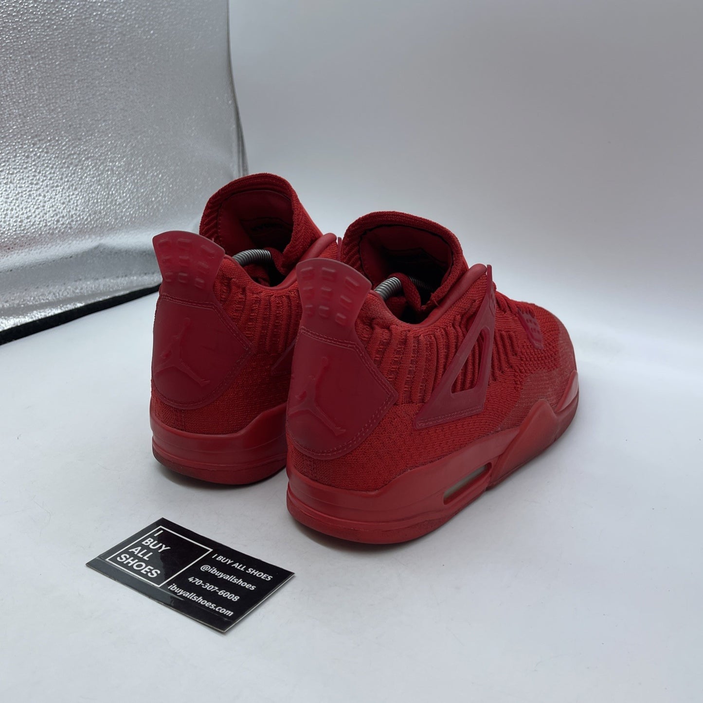 Size 10 - Air Jordan 4 Retro Flyknit University Red Suede (AQ3559-600)