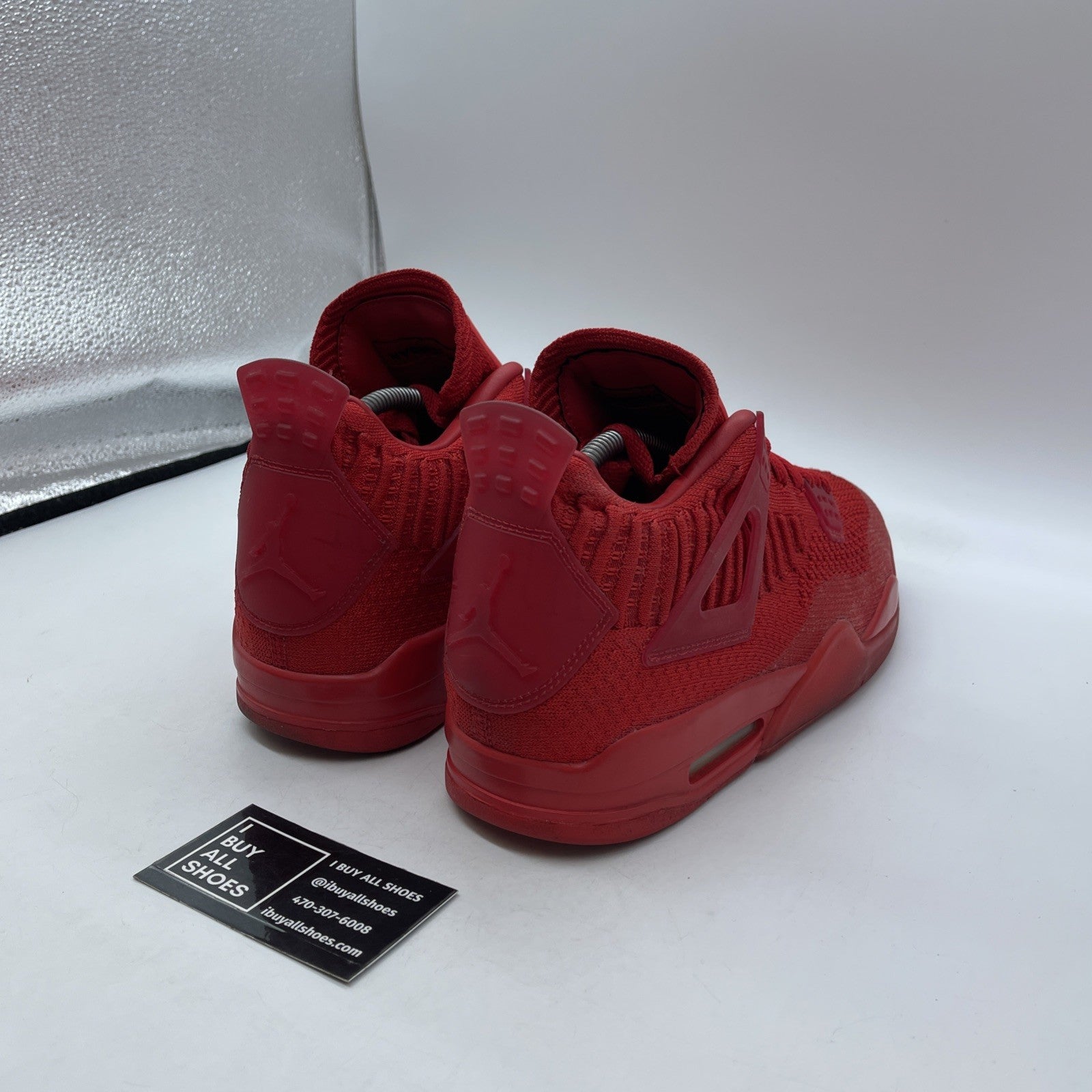 Size 10 - Air Jordan 4 Retro Flyknit University Red Suede (AQ3559-600)