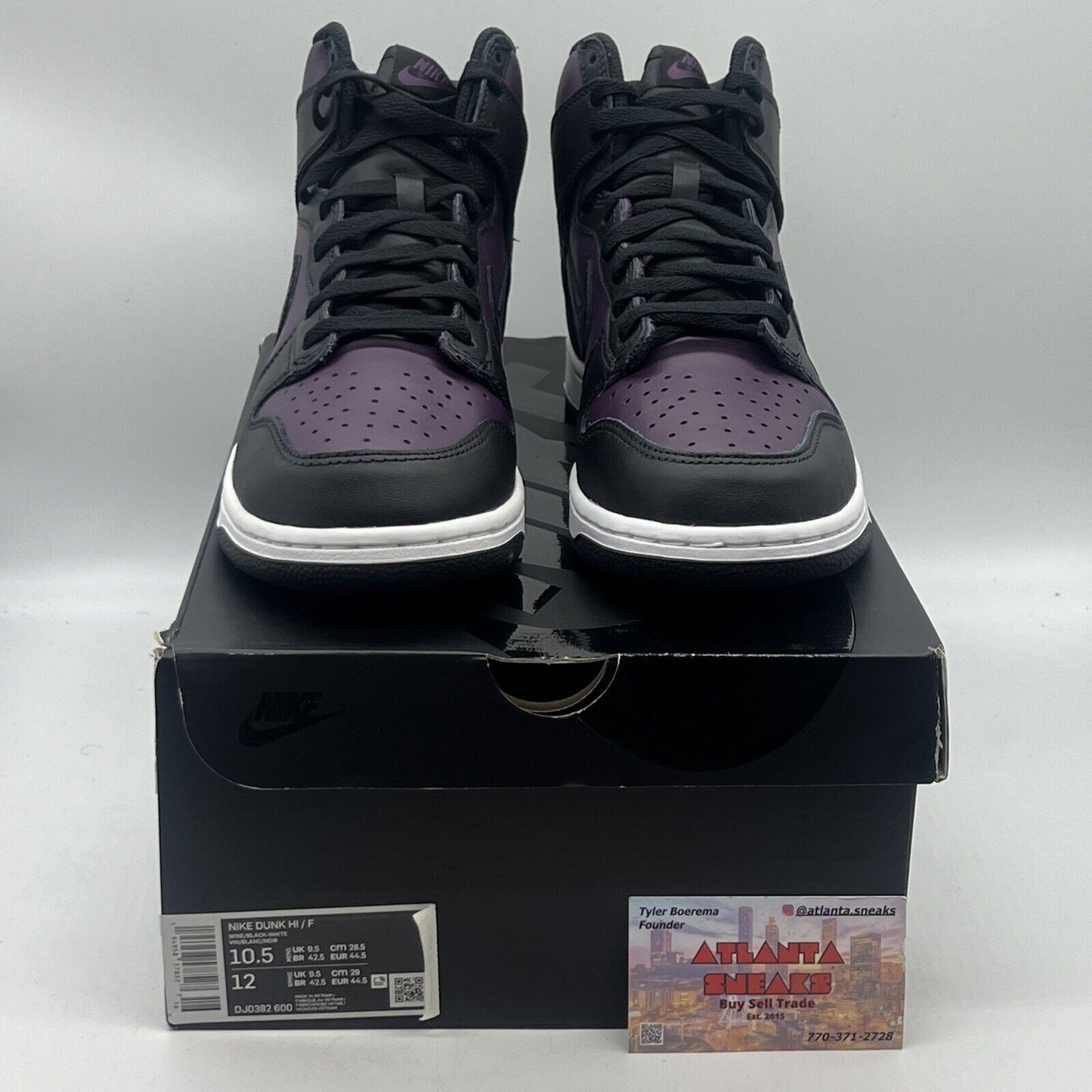 Size 10.5 - Nike Fragment Design x Dunk High Beijing Brand New Og All Black DS