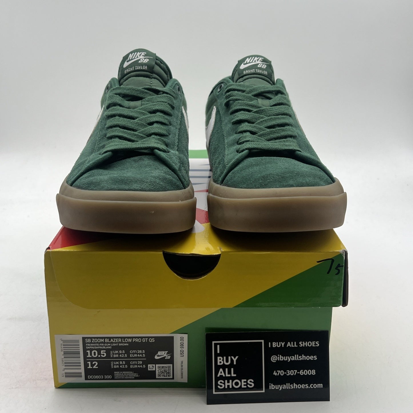 Size 10.5 - Nike Blazer GT SB Low Green Gum (DC0603-300)