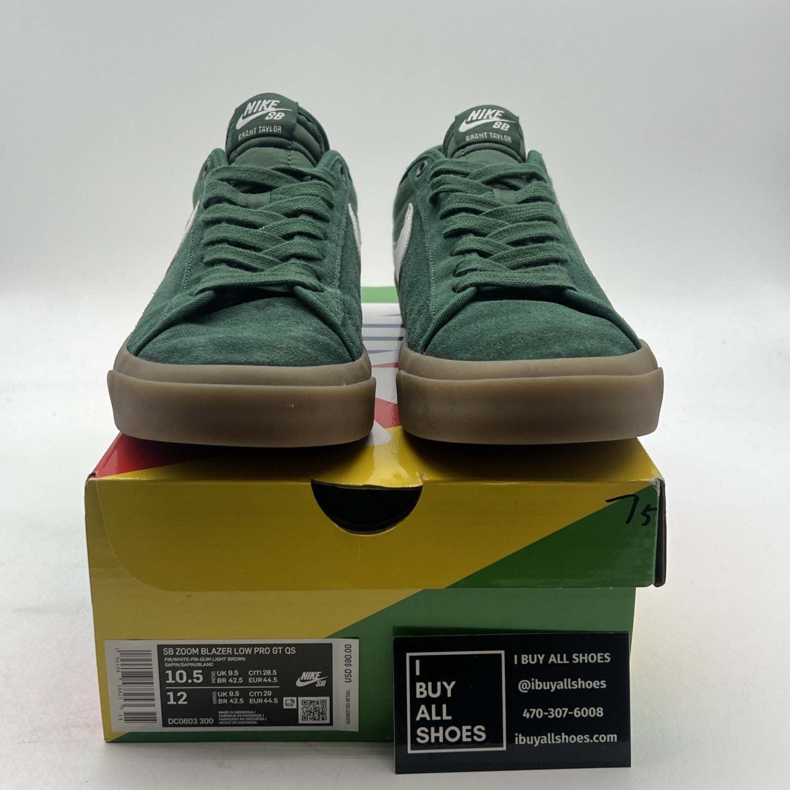 Size 10.5 - Nike Blazer GT SB Low Green Gum (DC0603-300)
