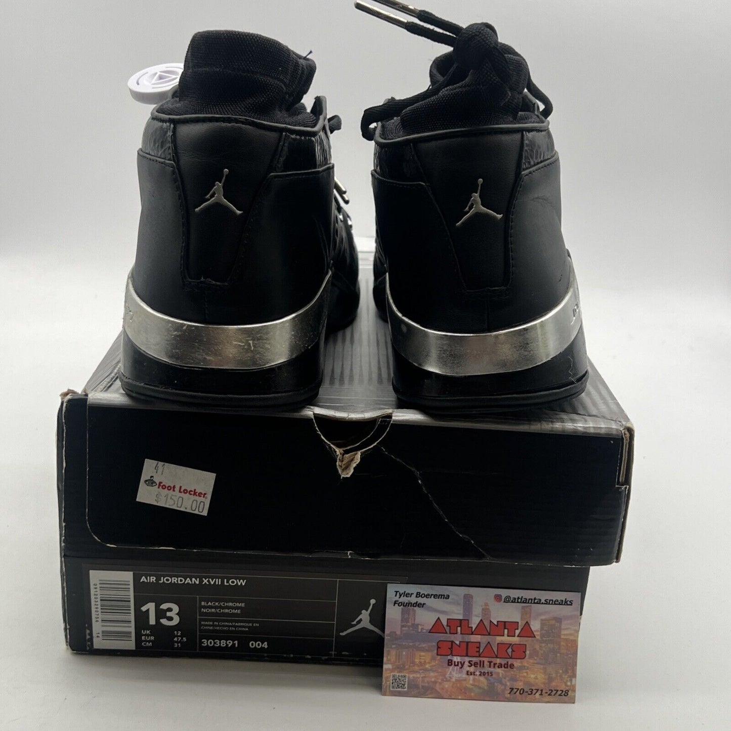 Size 13 - Air Jordan 17 OG Low Black Chrome (303891-004)