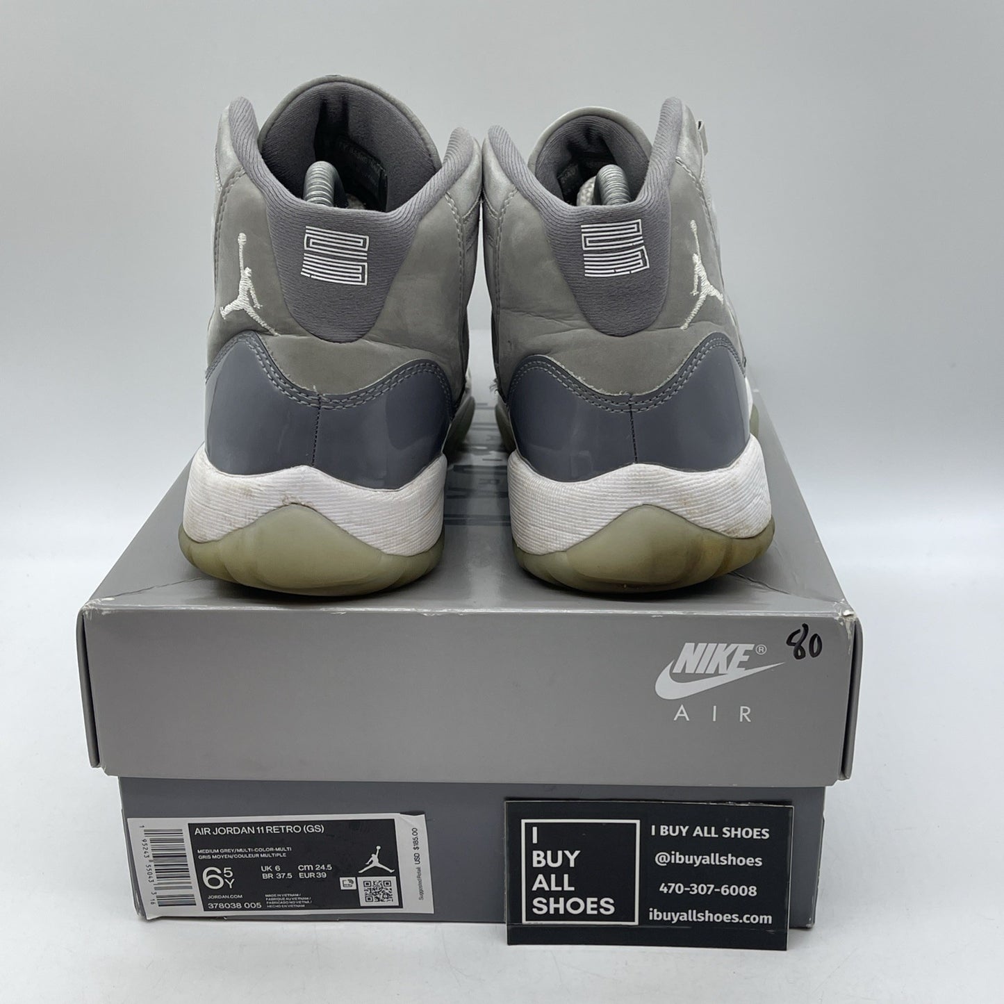 Size 6.5Y (GS) - Jordan 11 Retro 2021 Mid Cool Grey Suede Leather (378038-005)