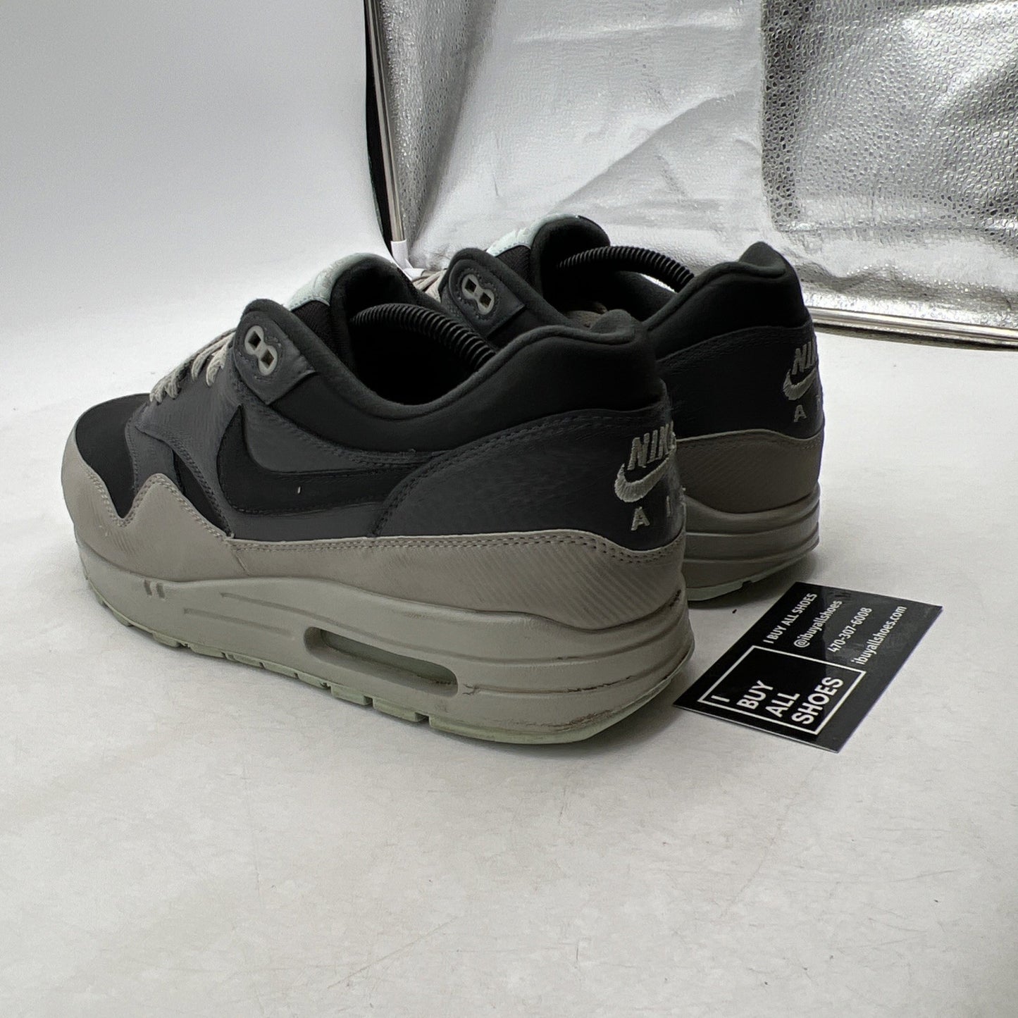Size 10 - Nike Air Max 1 Leather Dark Ash (654466-201)