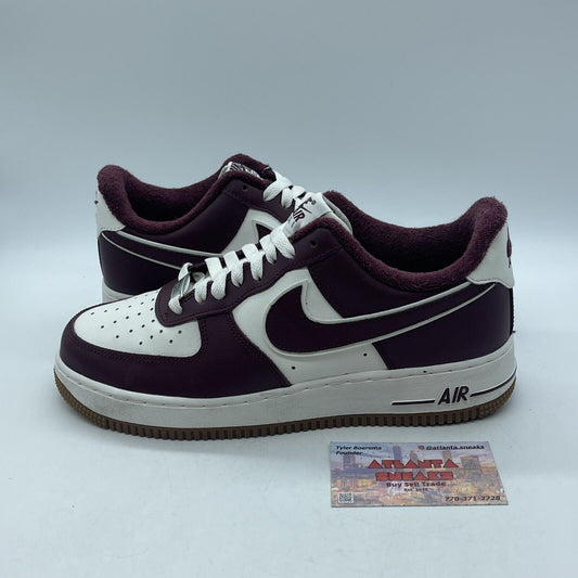 Size 8.5 - Nike Air Force 1 '07 LV8 College Pack - Night Maroon