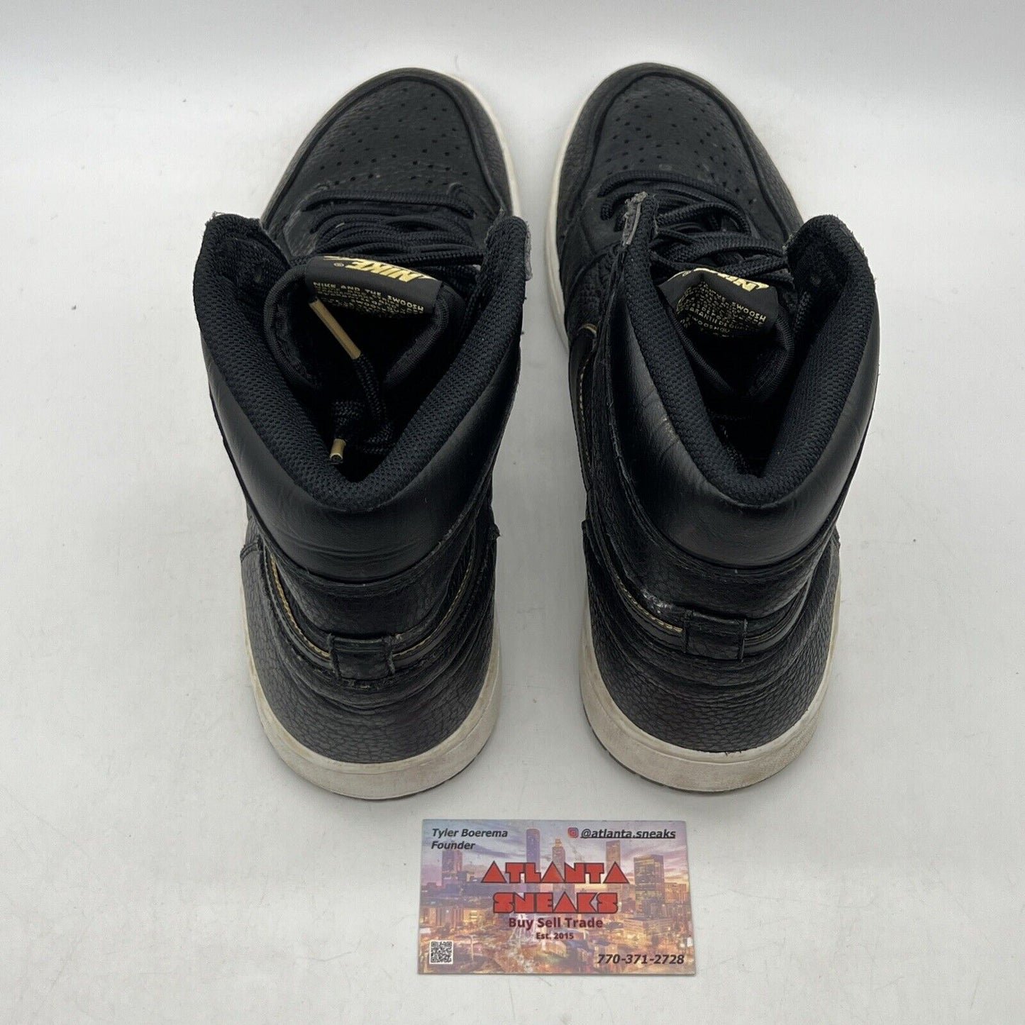 Size 13 - Air Jordan 1 Retro High City of Flight Black Gold Leather (555088-031)