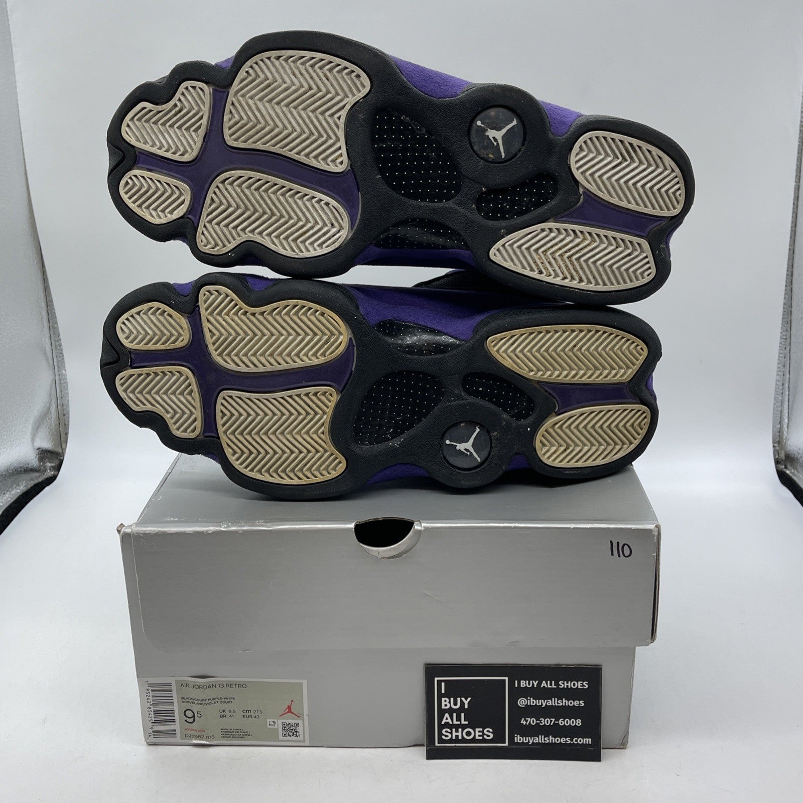 Size 9.5 - Jordan 13 Retro Court Purple Black Suede Leather (DJ5982-015)