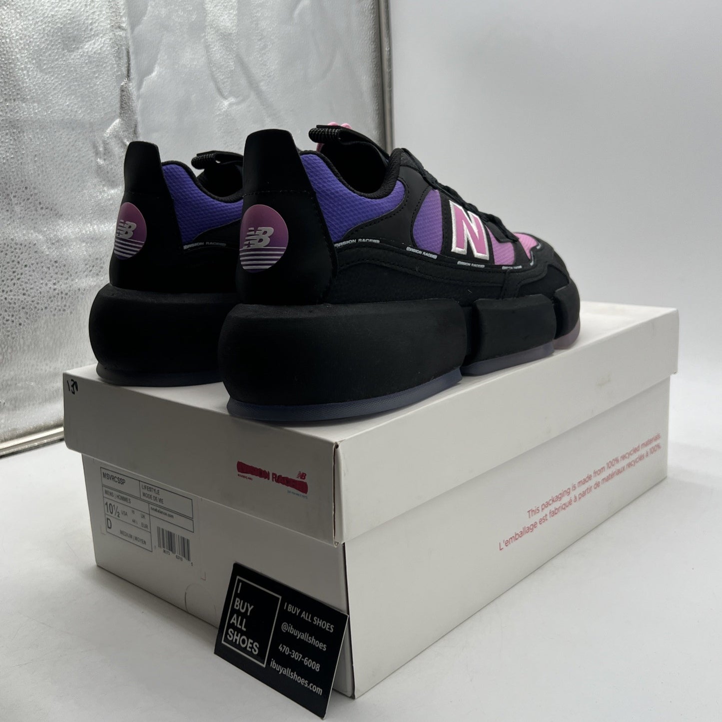 Size 10.5 - New Balance Jaden Smith x Vision Racer Sunset Chaser - Black Mirage