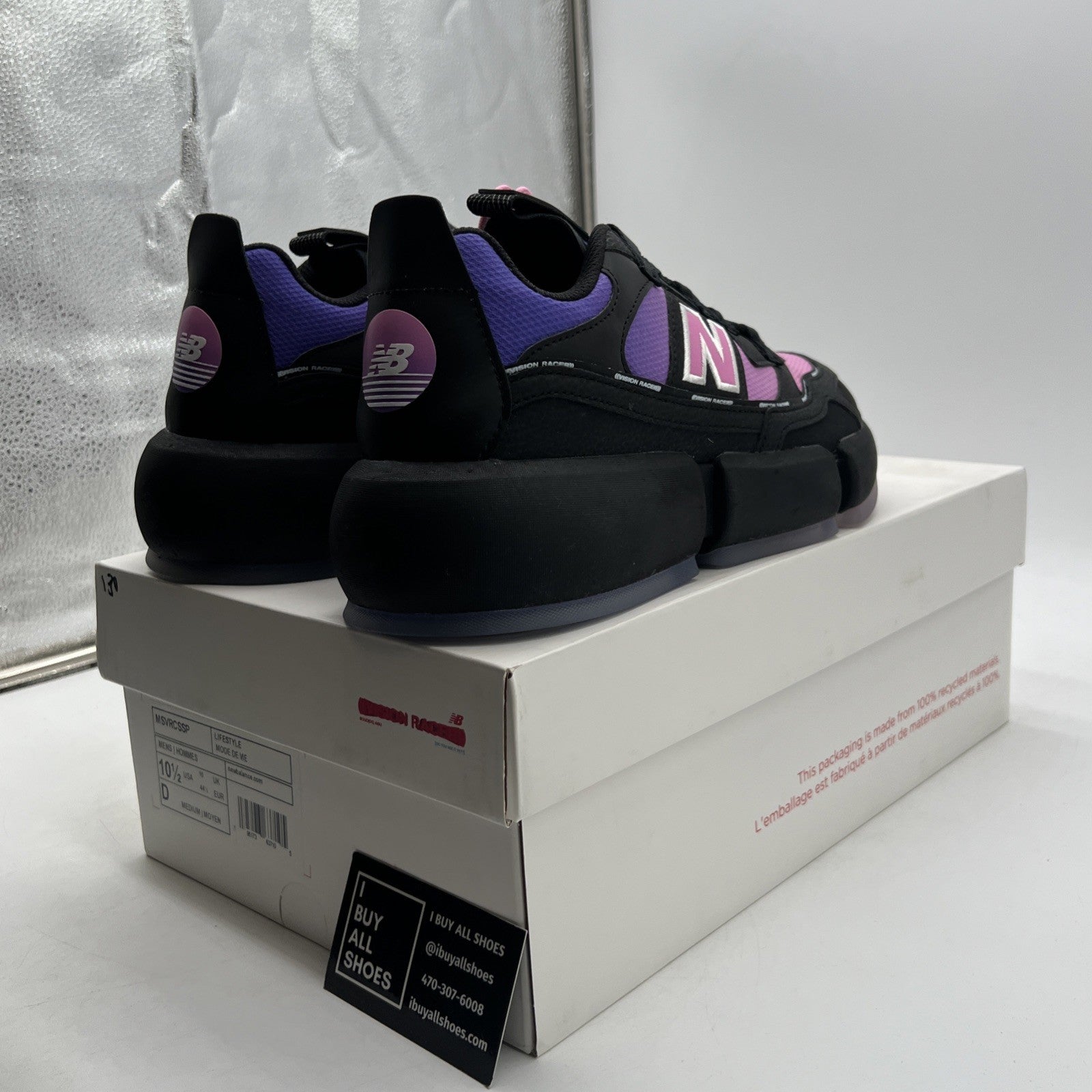 Size 10.5 - New Balance Jaden Smith x Vision Racer Sunset Chaser - Black Mirage